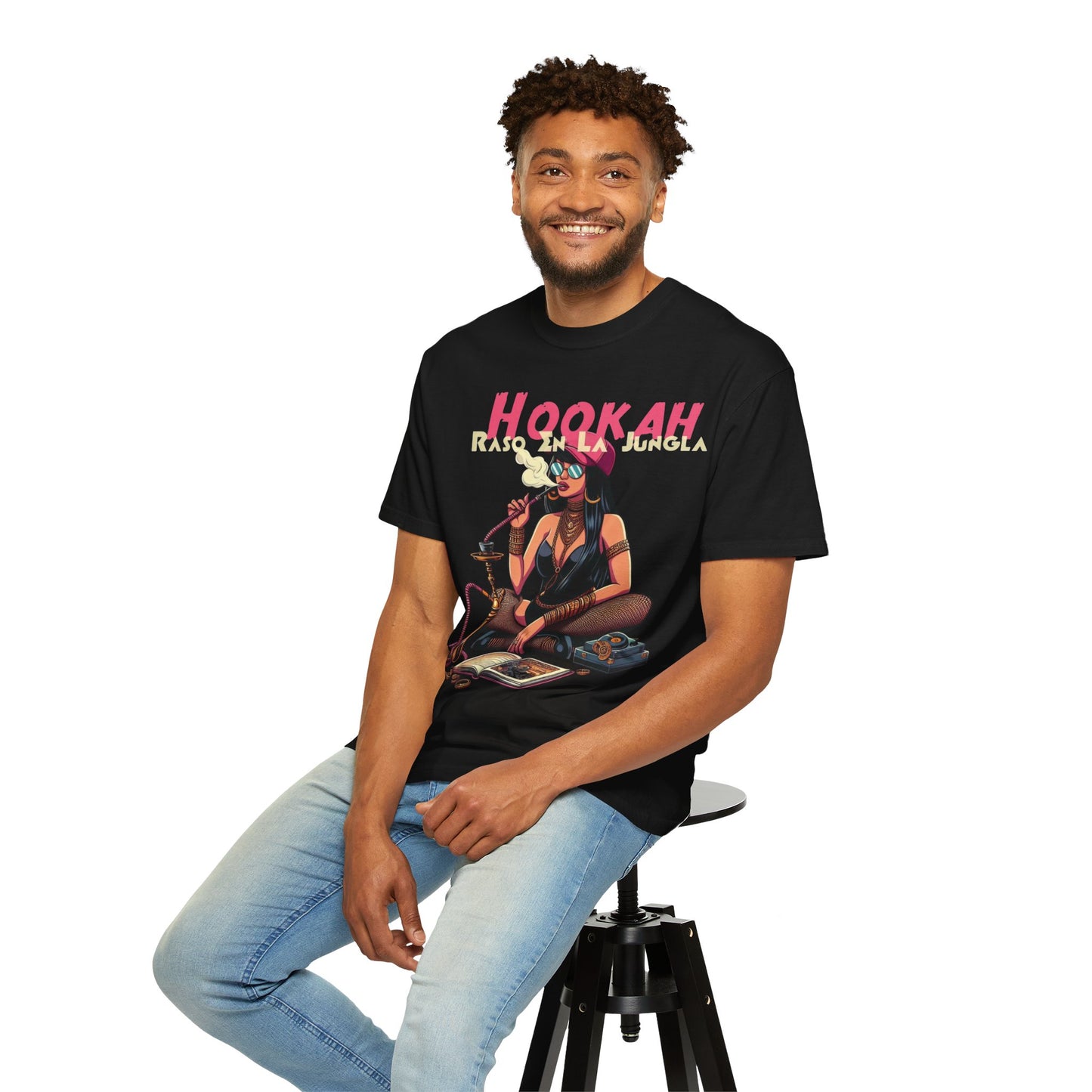 Raso En La Jungla Hookah Vibrant Graphic Tee for Hookah Lovers, Unisex Casual Shirt, Unique Gift, Summer Vibes, Trendy Style