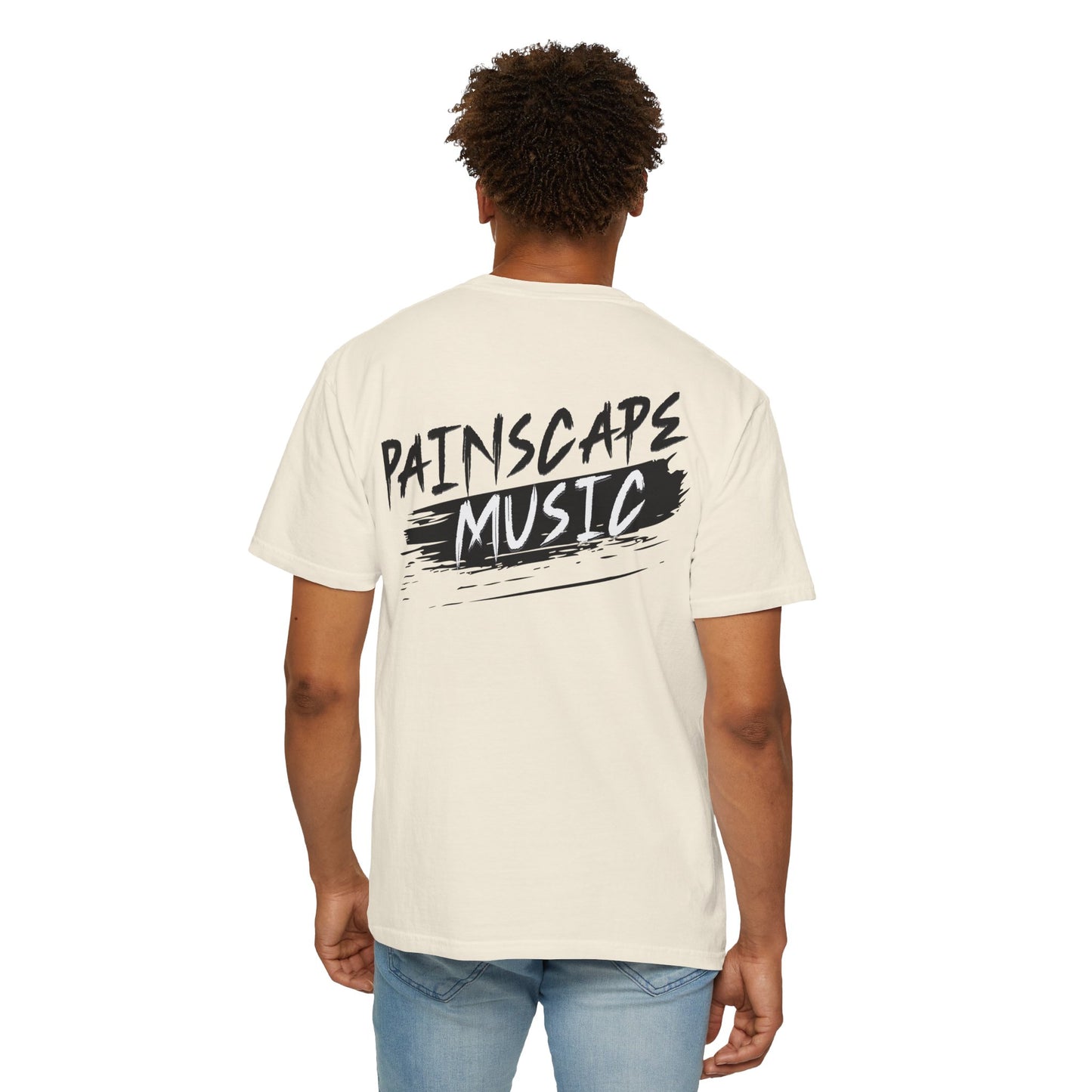 Raso En La Jungla Hookah Vibes Unisex Garment-Dyed T-Shirt, Music Lovers Tee, Chill Wear, Party Shirt, Unique Gift, Bohemian Style, Black Painscape Music Logo on back.