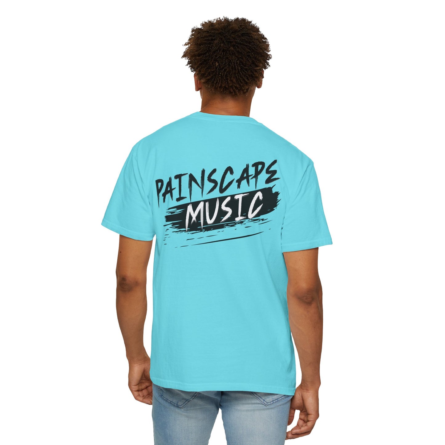 Raso En La Jungla Hookah Vibes Unisex Garment-Dyed T-Shirt, Music Lovers Tee, Chill Wear, Party Shirt, Unique Gift, Bohemian Style, Black Painscape Music Logo on back.