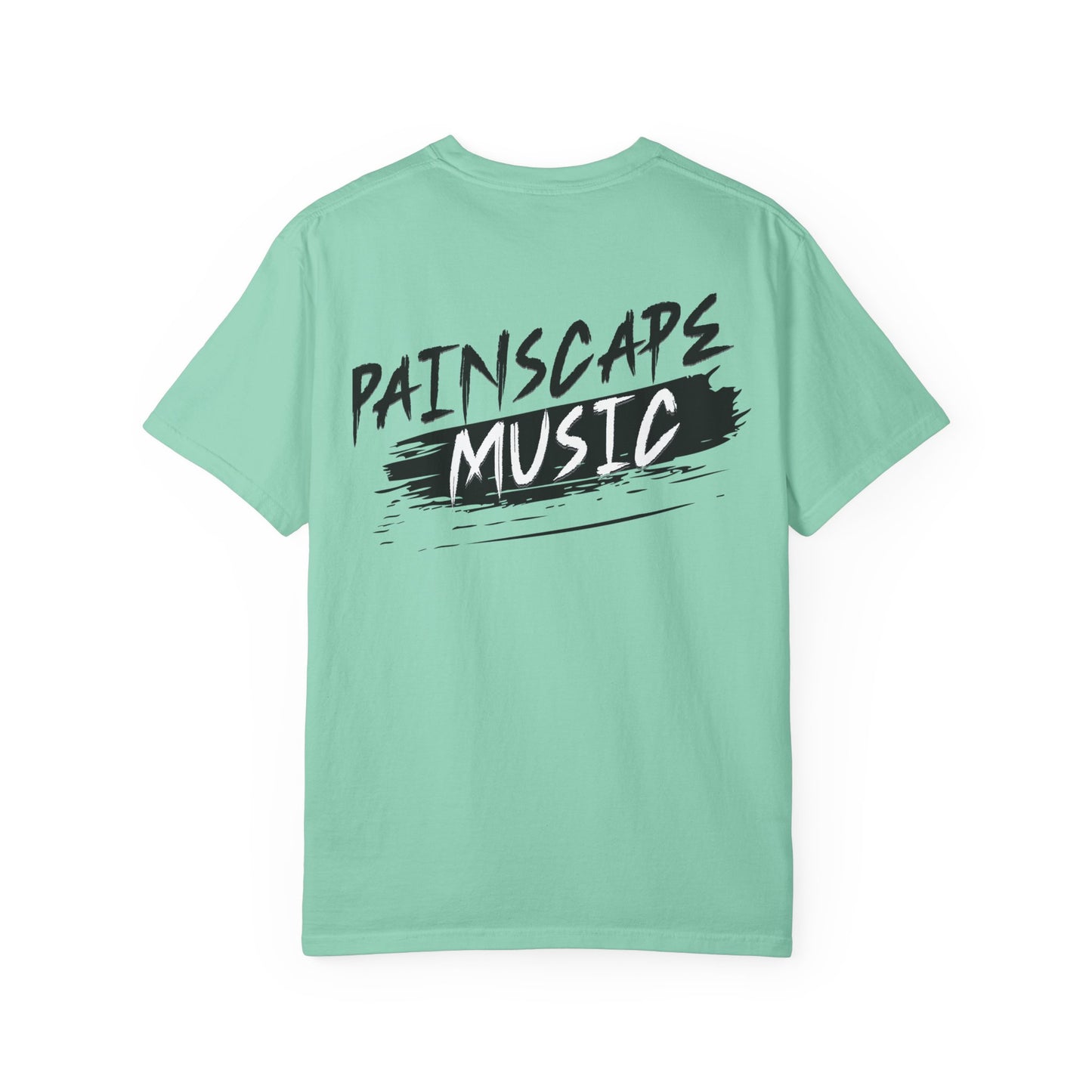 Raso En La Jungla Hookah Vibes Unisex Garment-Dyed T-Shirt, Music Lovers Tee, Chill Wear, Party Shirt, Unique Gift, Bohemian Style, Black Painscape Music Logo on back.