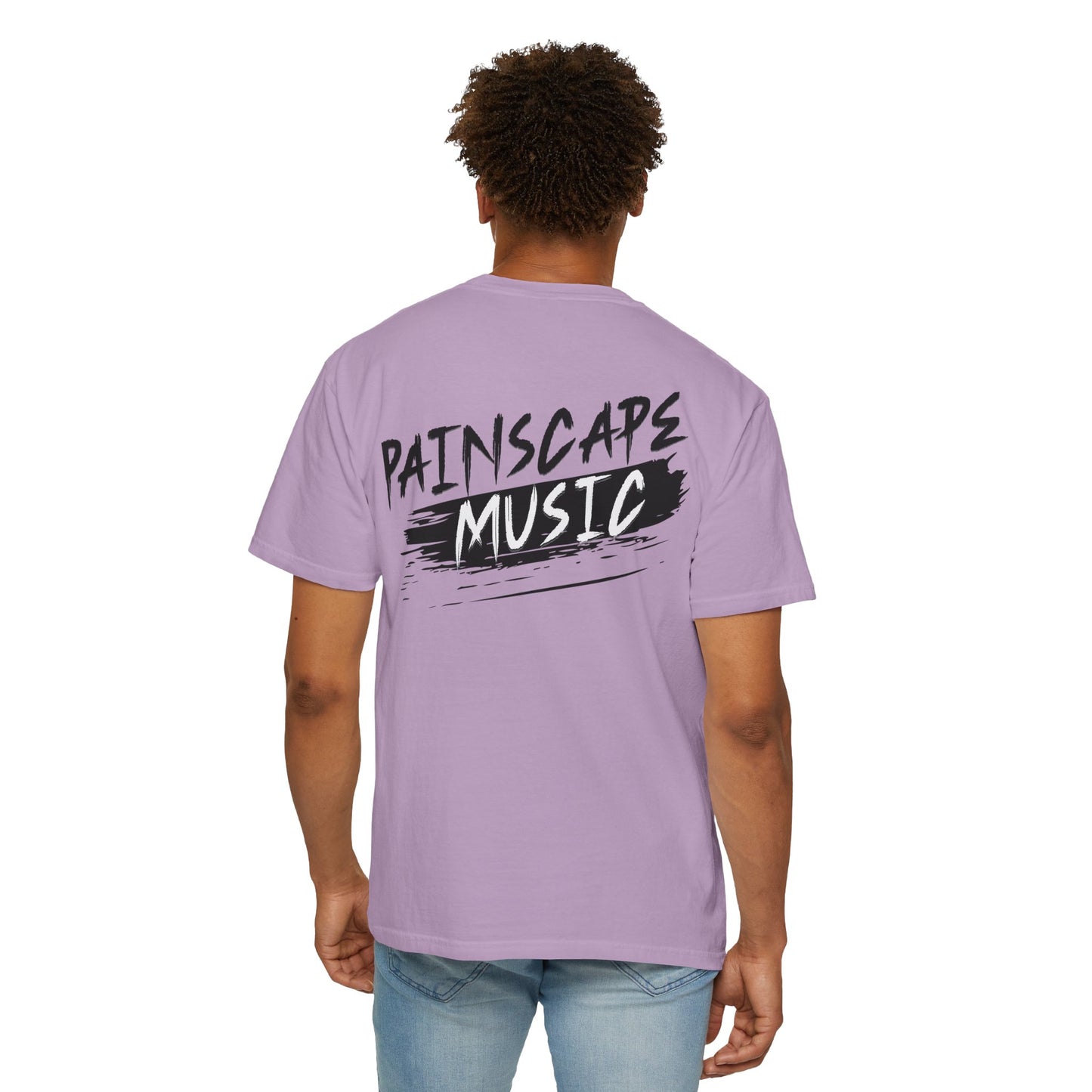 Raso En La Jungla Hookah Vibes Unisex Garment-Dyed T-Shirt, Music Lovers Tee, Chill Wear, Party Shirt, Unique Gift, Bohemian Style, Black Painscape Music Logo on back.
