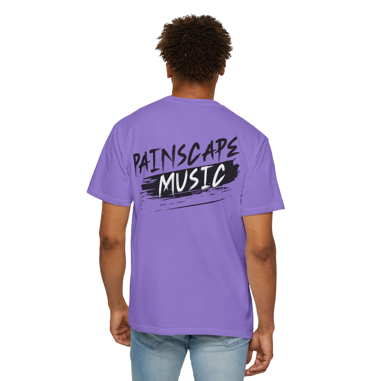 Raso En La Jungla Hookah Vibes Unisex Garment-Dyed T-Shirt, Music Lovers Tee, Chill Wear, Party Shirt, Unique Gift, Bohemian Style, Black Painscape Music Logo on back.
