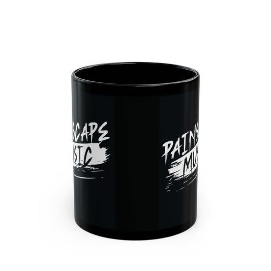 Painscape Music Black Ceramic Mug – 11oz & 15oz