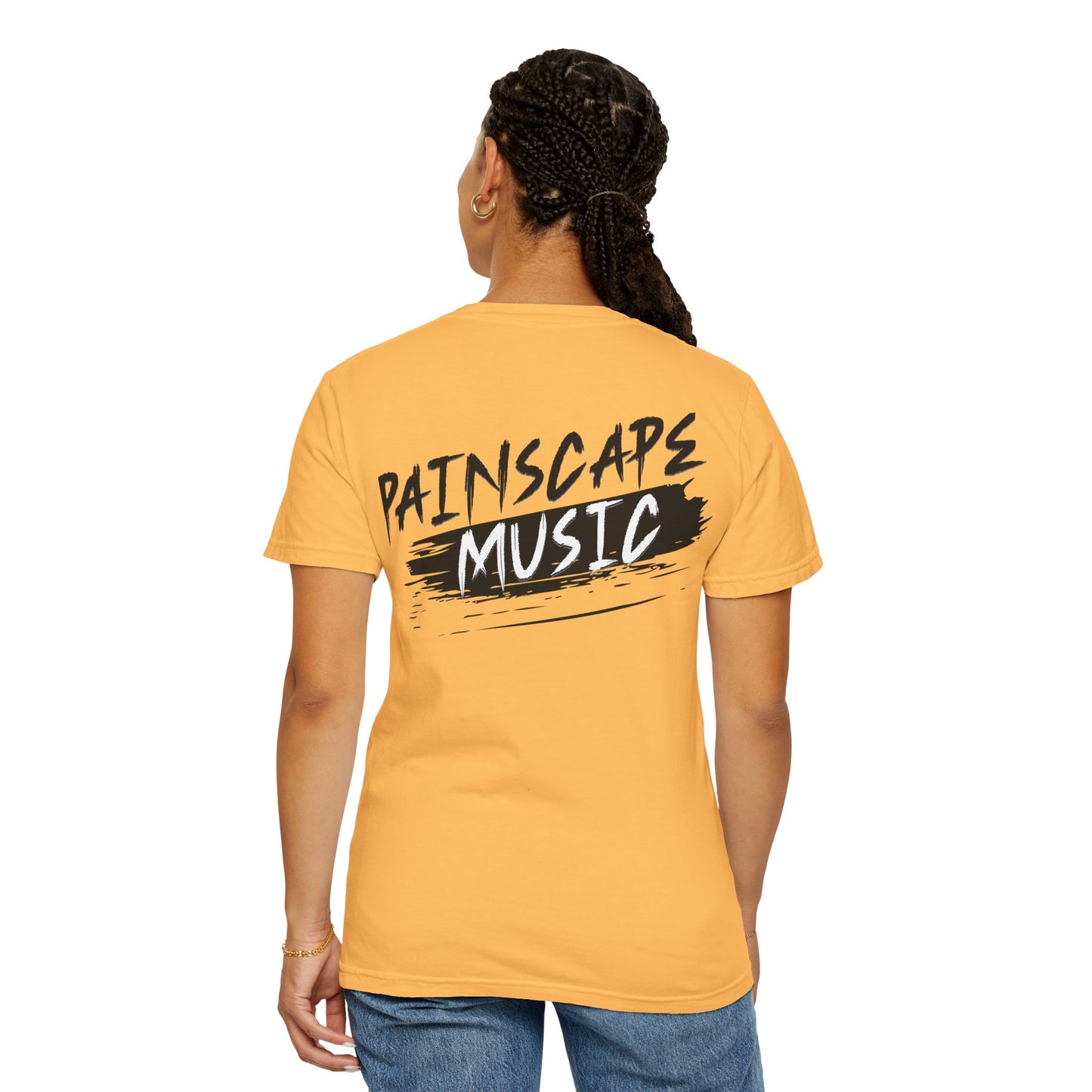 Raso En La Jungla Hookah Vibes Unisex Garment-Dyed T-Shirt, Music Lovers Tee, Chill Wear, Party Shirt, Unique Gift, Bohemian Style, Black Painscape Music Logo on back.