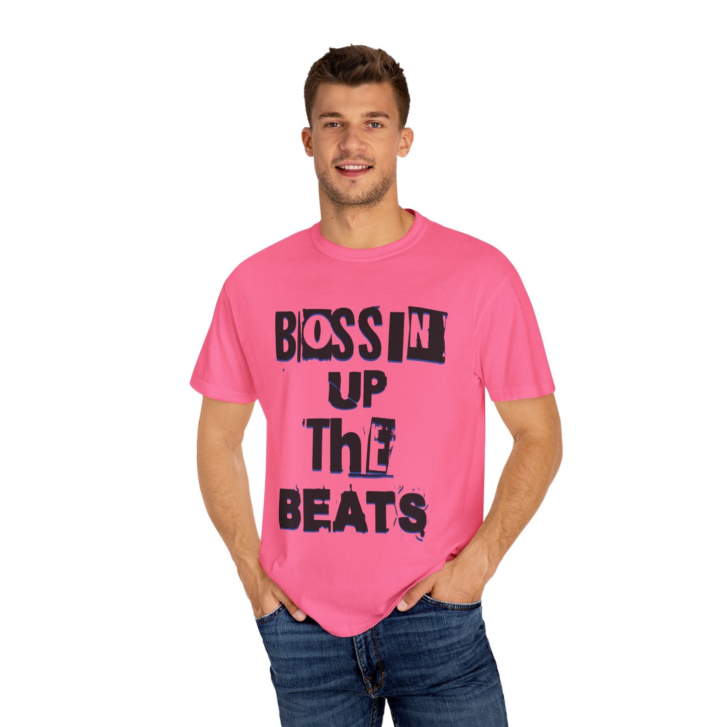 Bossin Up The Beats Unisex Garment-Dyed T-shirt