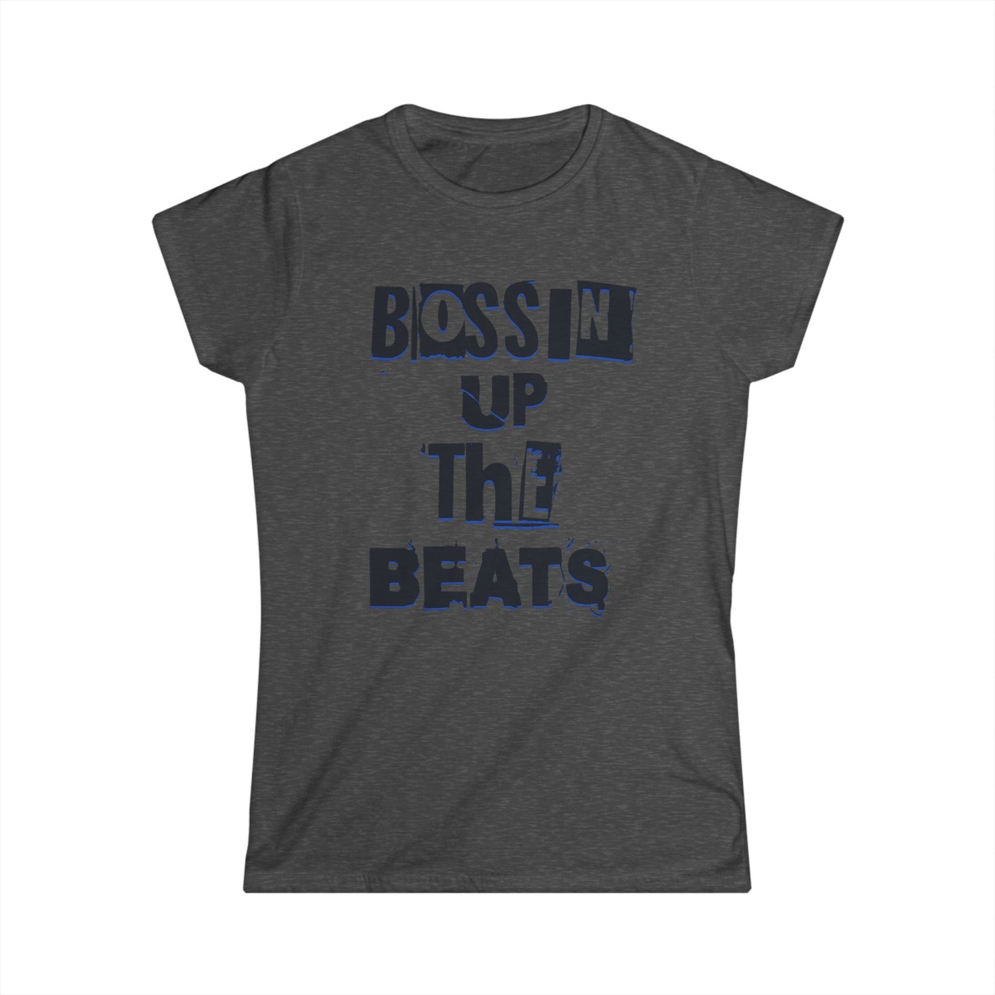 Women's Bossin' Up the Beats Softstyle Tee, Music Lover Gift, Casual Wear, Festival Shirt, Trendy Graphic Tee
