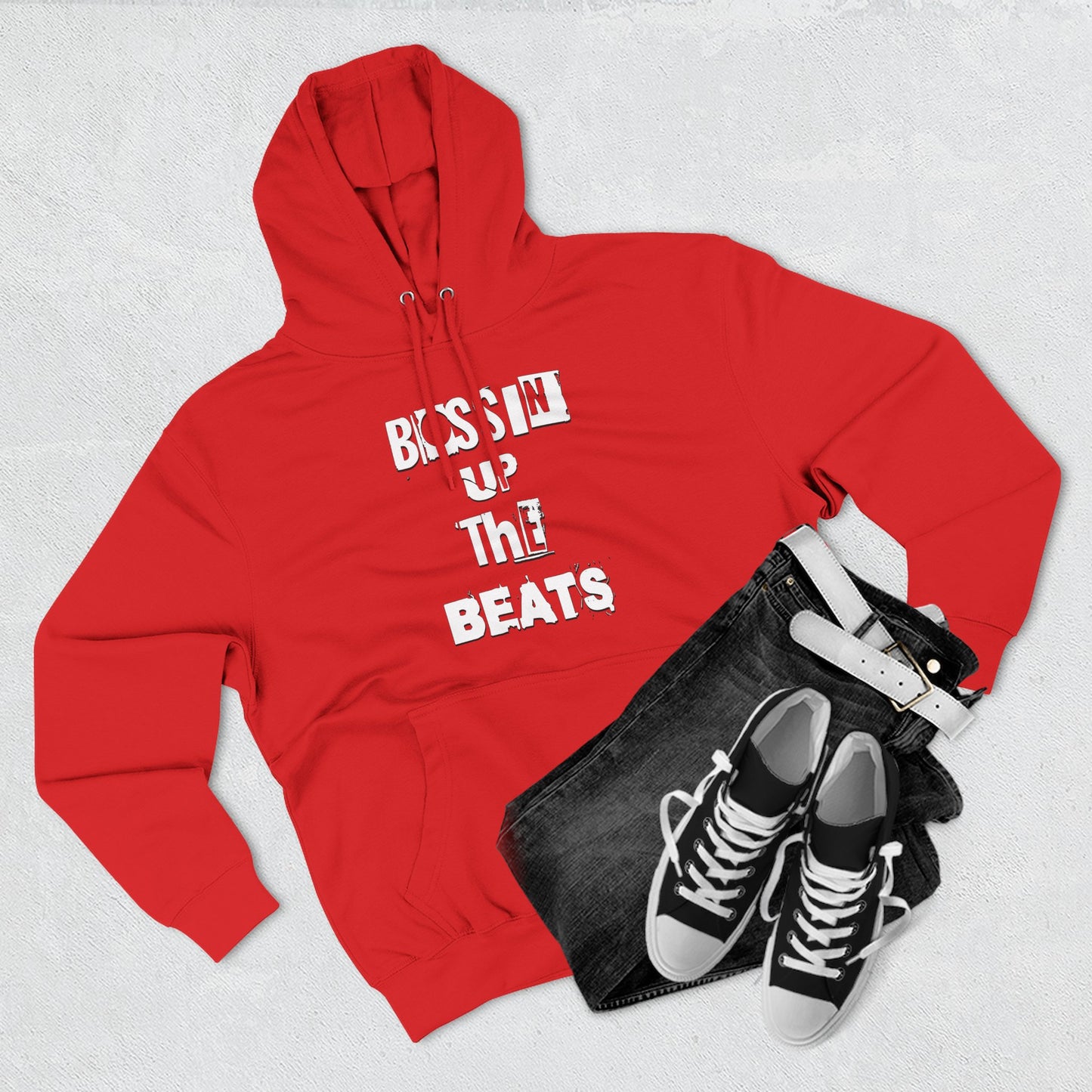 Bossin' Up The Beats Inspired Fleece Hoodie - Comfortable Music Lover's Apparel, Cozy Gift for Musicians