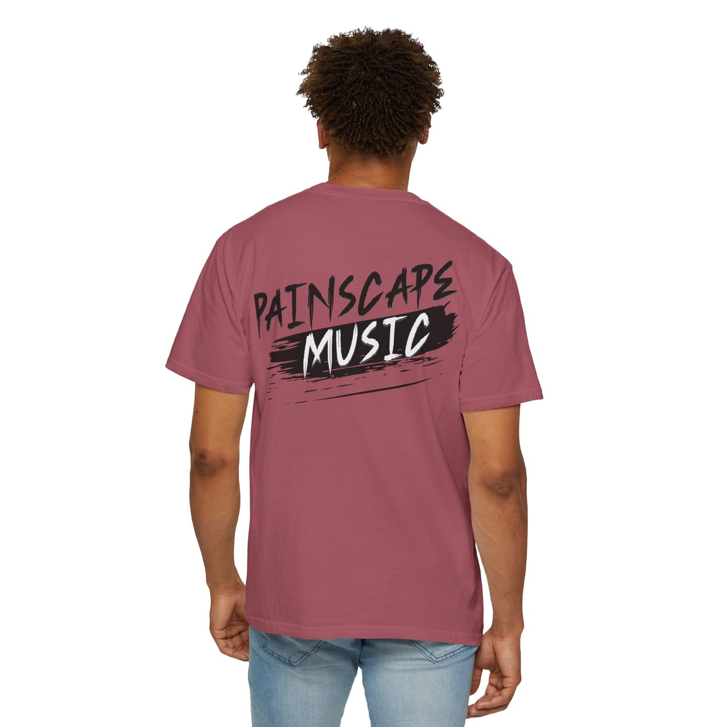 Raso En La Jungla Hookah Vibes Unisex Garment-Dyed T-Shirt, Music Lovers Tee, Chill Wear, Party Shirt, Unique Gift, Bohemian Style, Black Painscape Music Logo on back.