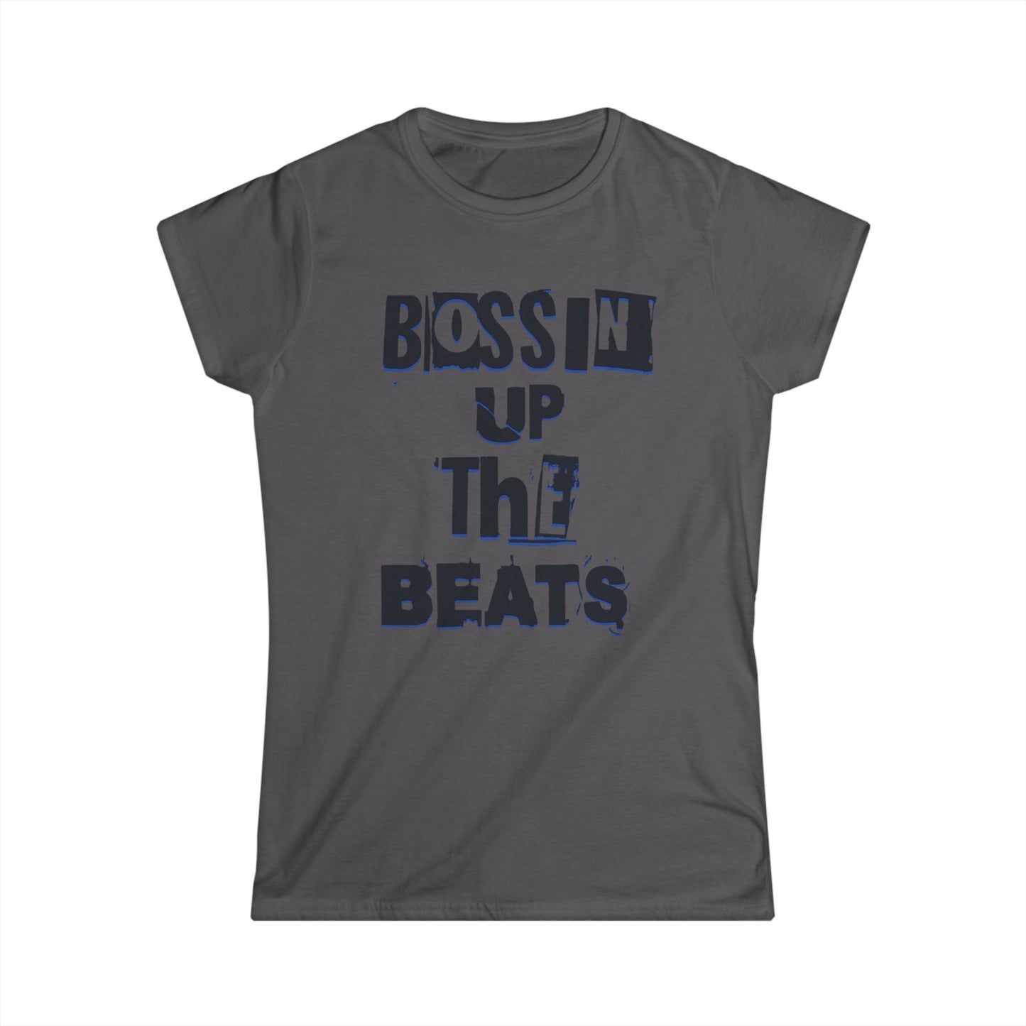 Women's Bossin' Up the Beats Softstyle Tee, Music Lover Gift, Casual Wear, Festival Shirt, Trendy Graphic Tee