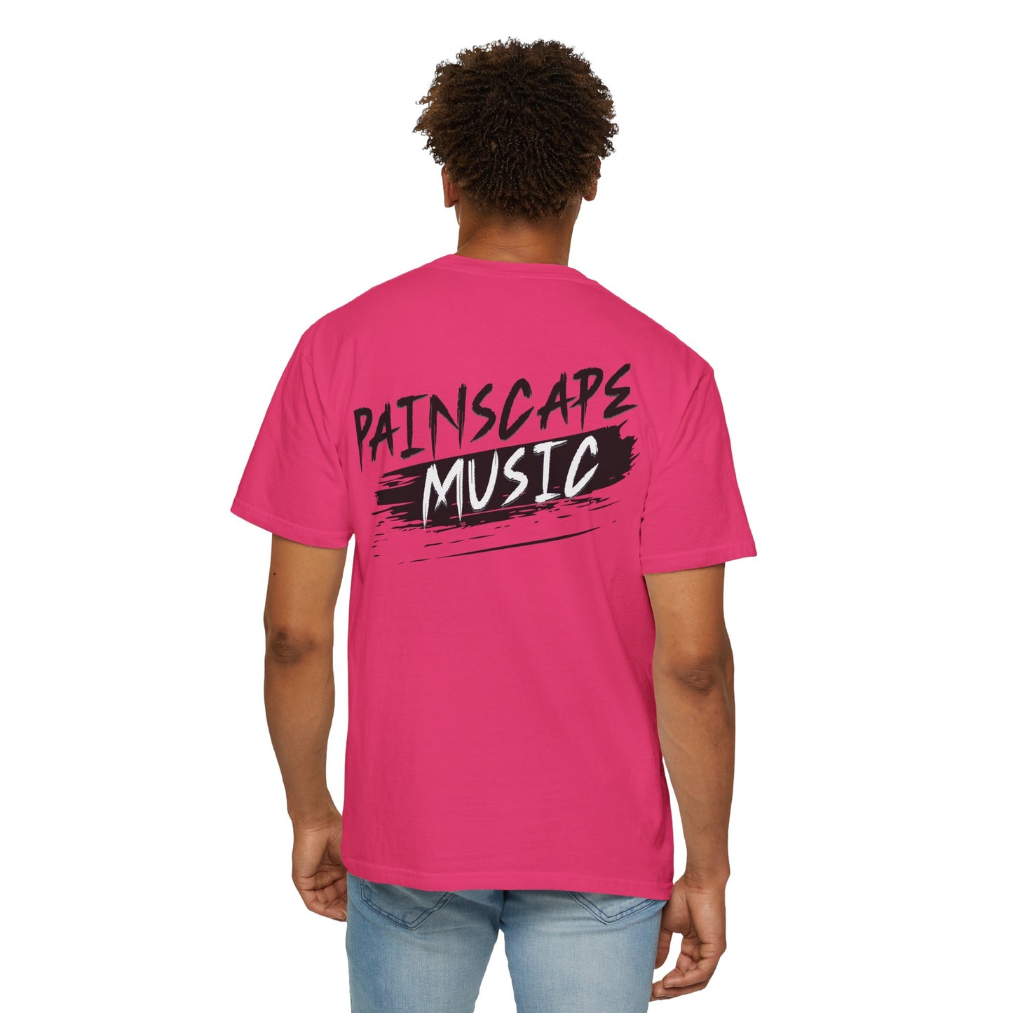 Raso En La Jungla Hookah Vibes Unisex Garment-Dyed T-Shirt, Music Lovers Tee, Chill Wear, Party Shirt, Unique Gift, Bohemian Style, Black Painscape Music Logo on back.