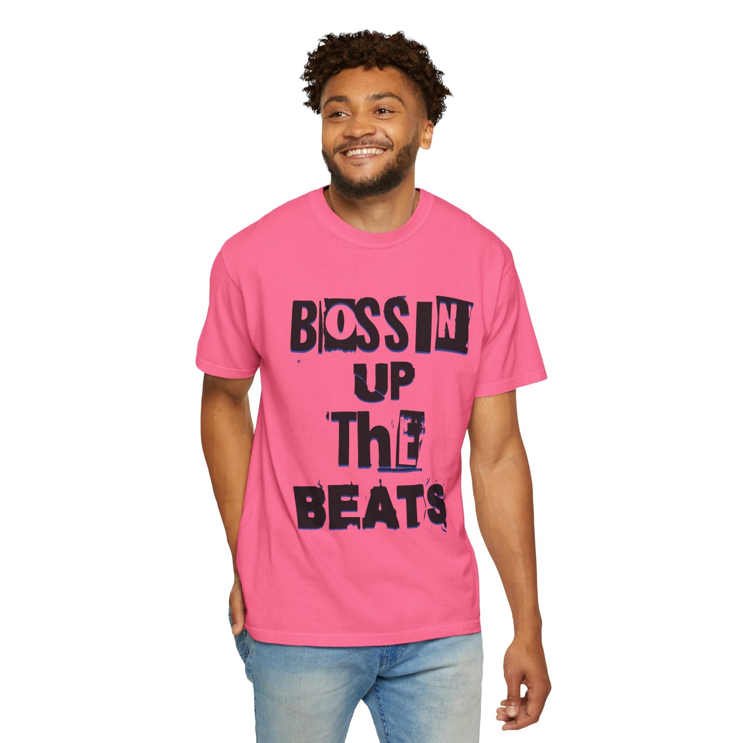 Bossin Up The Beats Unisex Garment-Dyed T-shirt