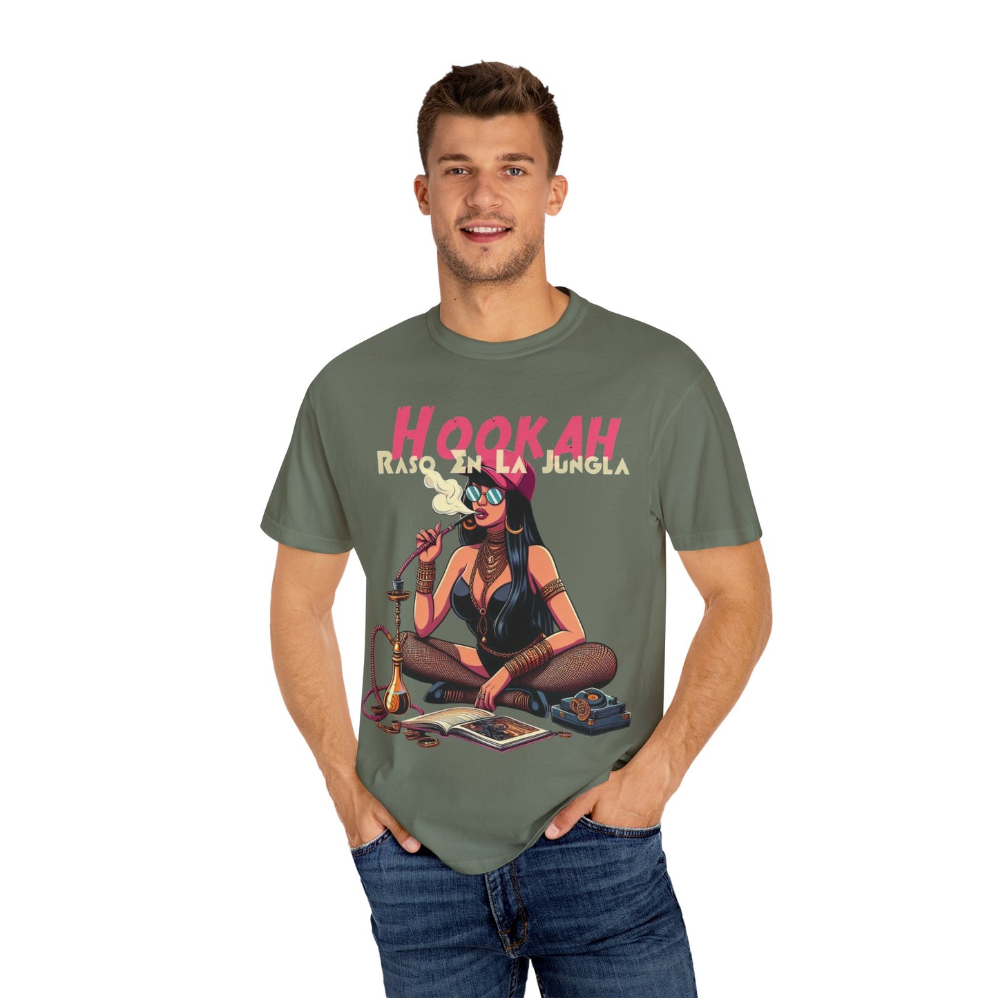 Raso En La Jungla Hookah Vibrant Graphic Tee for Hookah Lovers, Unisex Casual Shirt, Unique Gift, Summer Vibes, Trendy Style