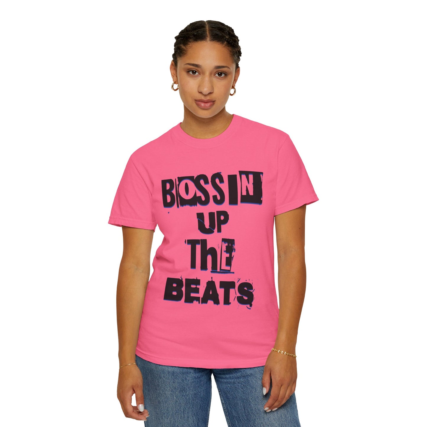 Bossin Up The Beats Unisex Garment-Dyed T-shirt