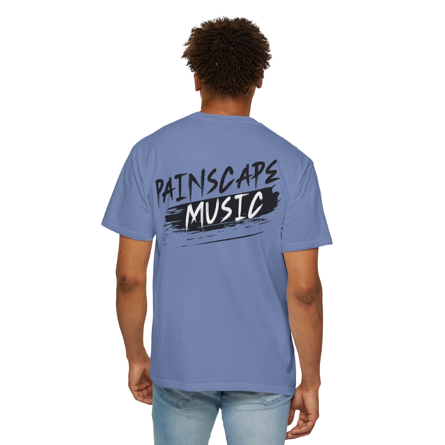 Raso En La Jungla Hookah Vibes Unisex Garment-Dyed T-Shirt, Music Lovers Tee, Chill Wear, Party Shirt, Unique Gift, Bohemian Style, Black Painscape Music Logo on back.