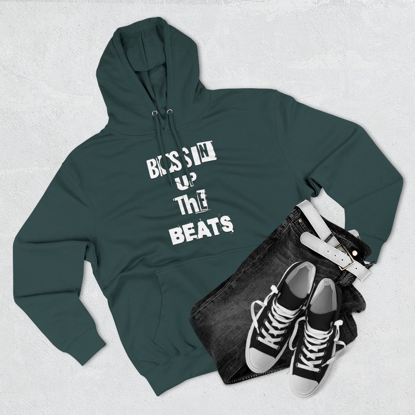 Bossin' Up The Beats Inspired Fleece Hoodie - Comfortable Music Lover's Apparel, Cozy Gift for Musicians