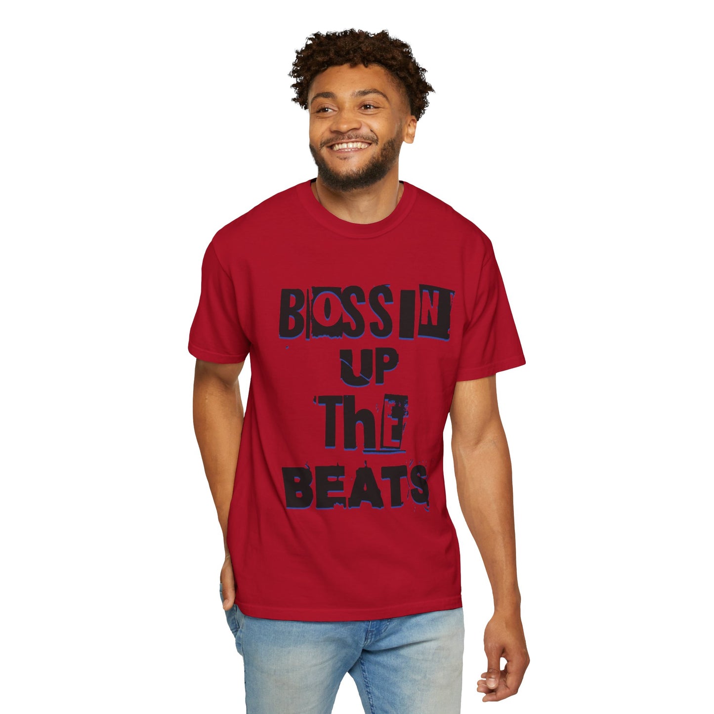 Bossin Up The Beats Unisex Garment-Dyed T-shirt