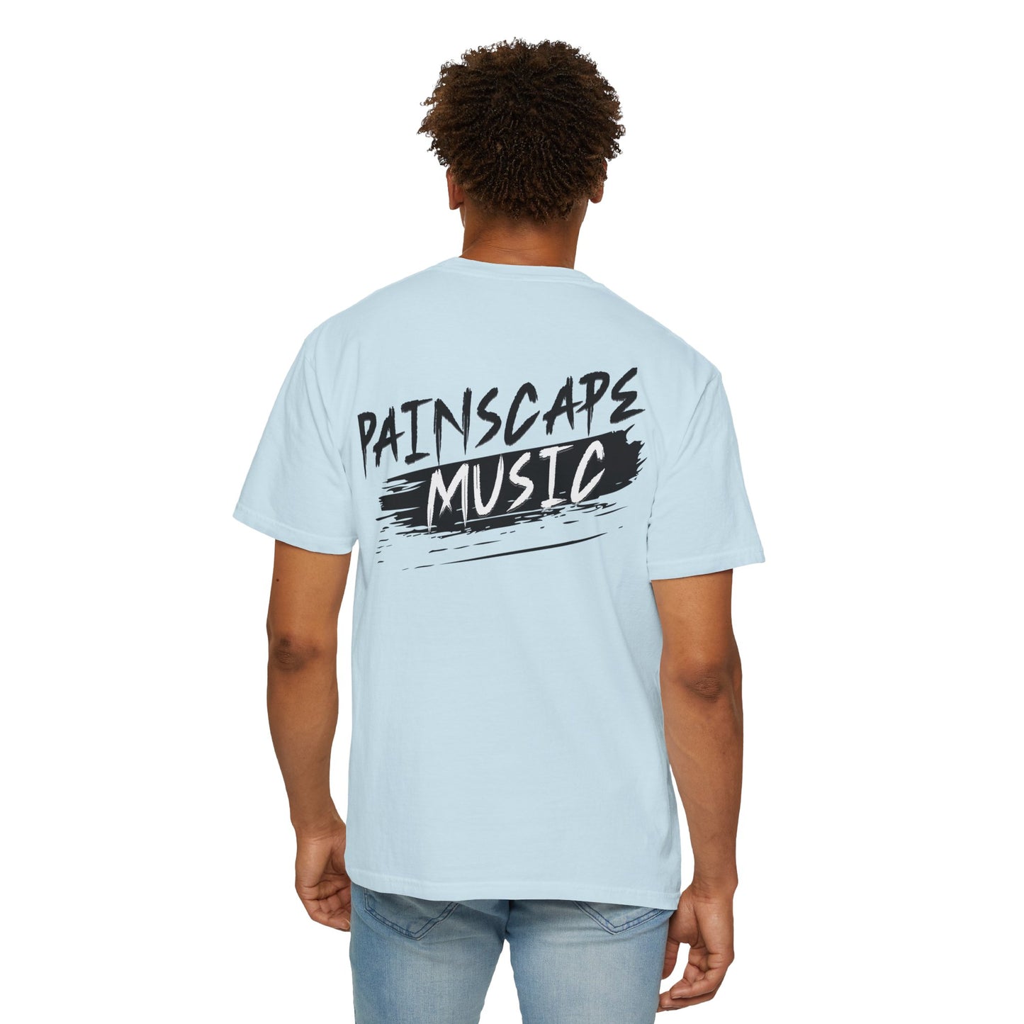 Raso En La Jungla Hookah Vibes Unisex Garment-Dyed T-Shirt, Music Lovers Tee, Chill Wear, Party Shirt, Unique Gift, Bohemian Style, Black Painscape Music Logo on back.