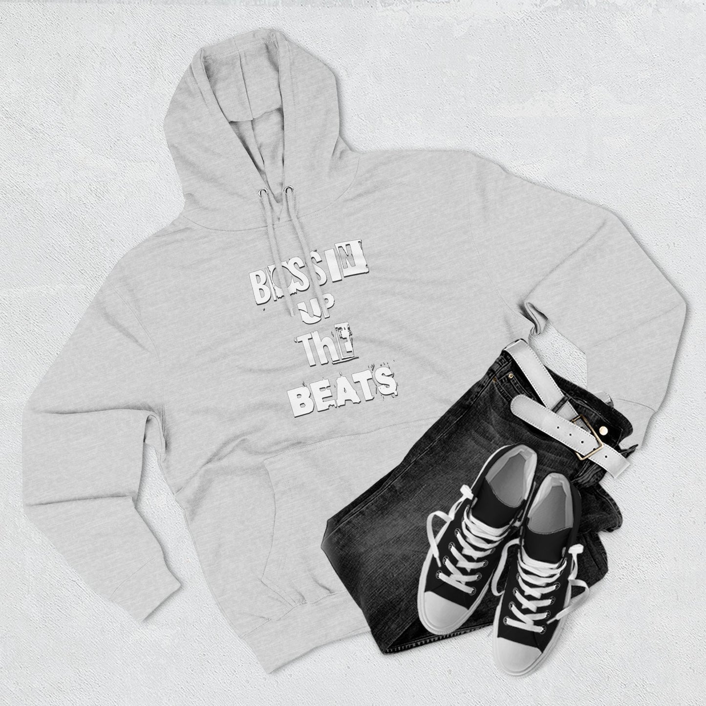 Bossin' Up The Beats Inspired Fleece Hoodie - Comfortable Music Lover's Apparel, Cozy Gift for Musicians