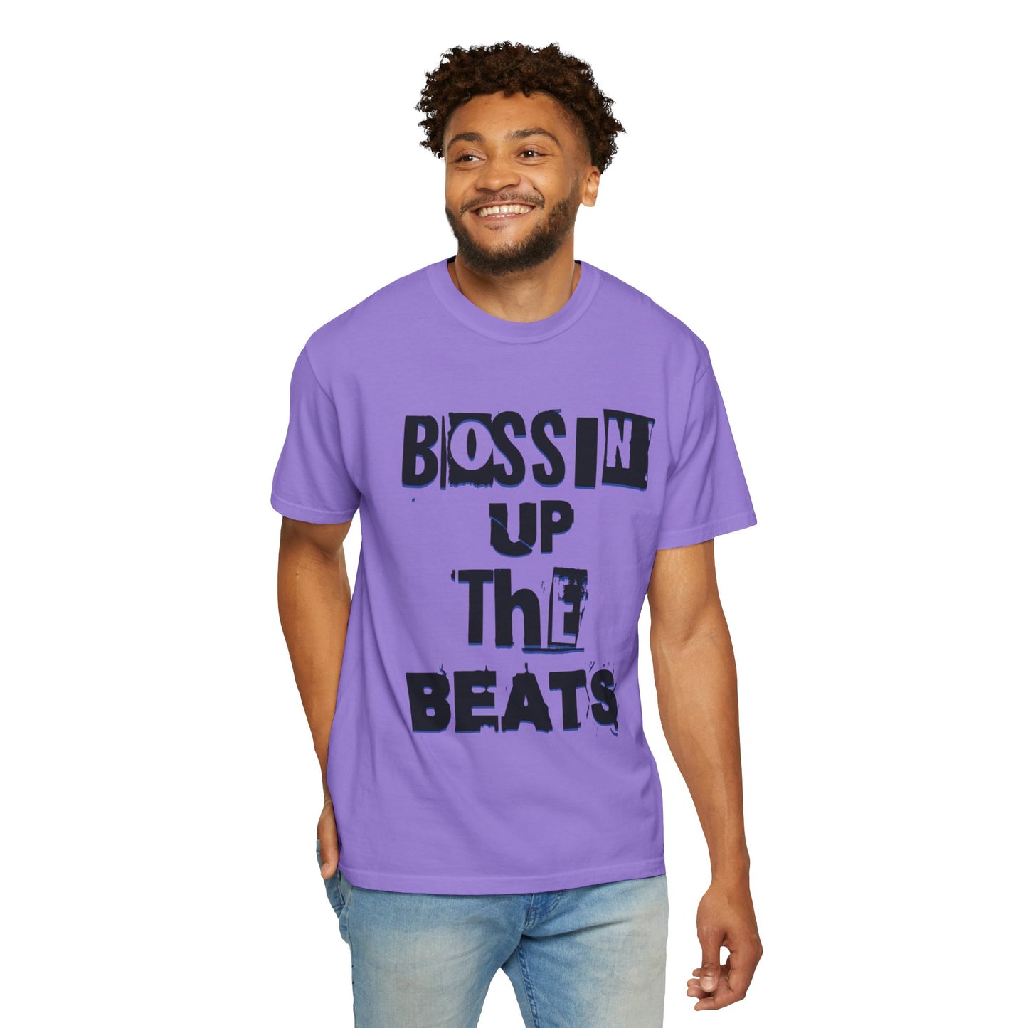 Bossin Up The Beats Unisex Garment-Dyed T-shirt