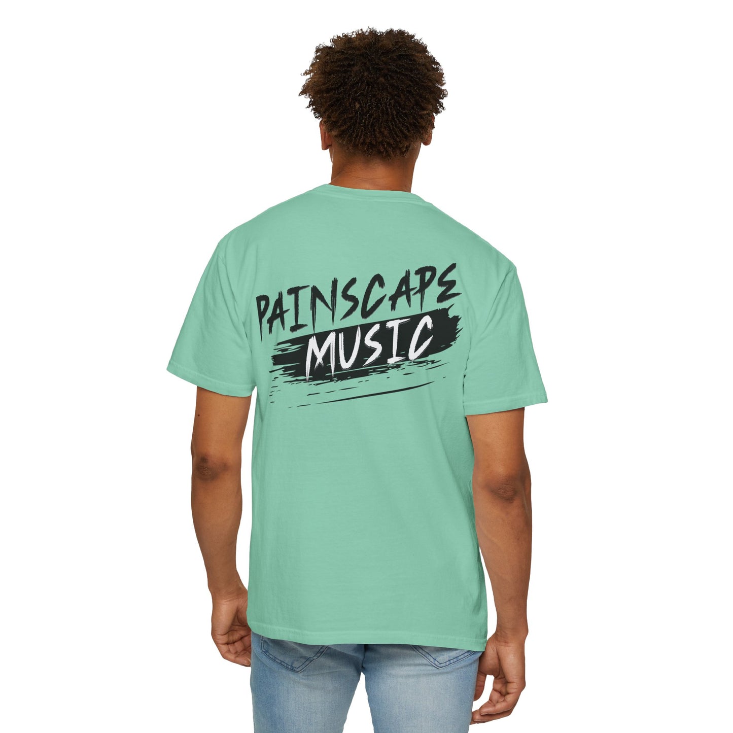 Raso En La Jungla Hookah Vibes Unisex Garment-Dyed T-Shirt, Music Lovers Tee, Chill Wear, Party Shirt, Unique Gift, Bohemian Style, Black Painscape Music Logo on back.