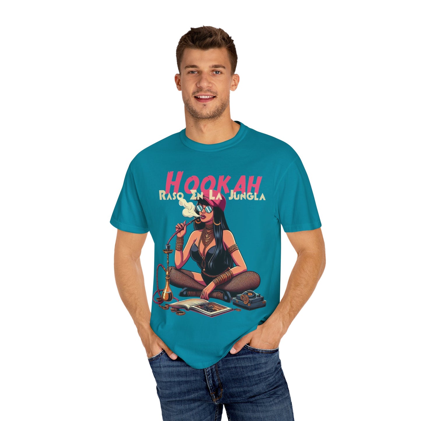 Raso En La Jungla Hookah Vibrant Graphic Tee for Hookah Lovers, Unisex Casual Shirt, Unique Gift, Summer Vibes, Trendy Style