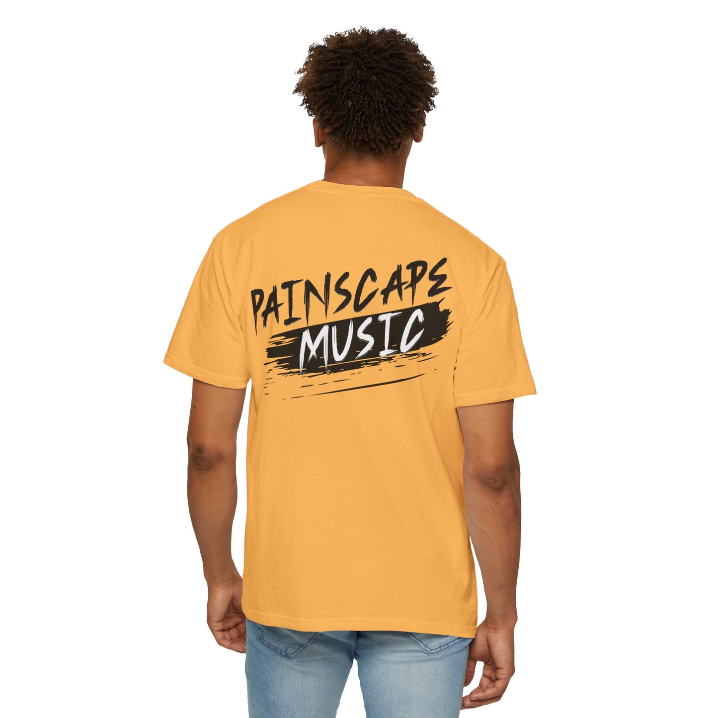 Raso En La Jungla Hookah Vibes Unisex Garment-Dyed T-Shirt, Music Lovers Tee, Chill Wear, Party Shirt, Unique Gift, Bohemian Style, Black Painscape Music Logo on back.