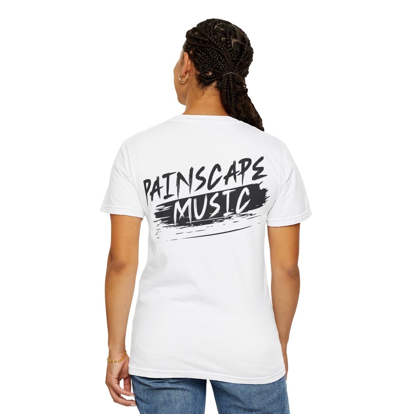 Raso En La Jungla Hookah Vibes Unisex Garment-Dyed T-Shirt, Music Lovers Tee, Chill Wear, Party Shirt, Unique Gift, Bohemian Style, Black Painscape Music Logo on back.