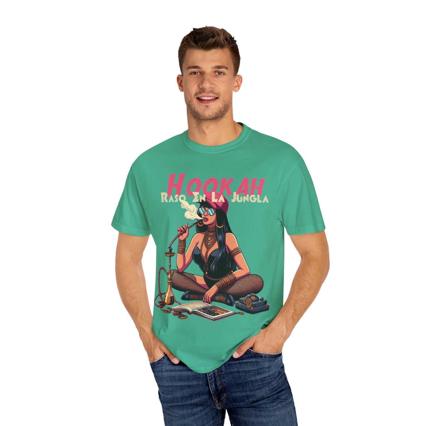 Raso En La Jungla Hookah Vibrant Graphic Tee for Hookah Lovers, Unisex Casual Shirt, Unique Gift, Summer Vibes, Trendy Style