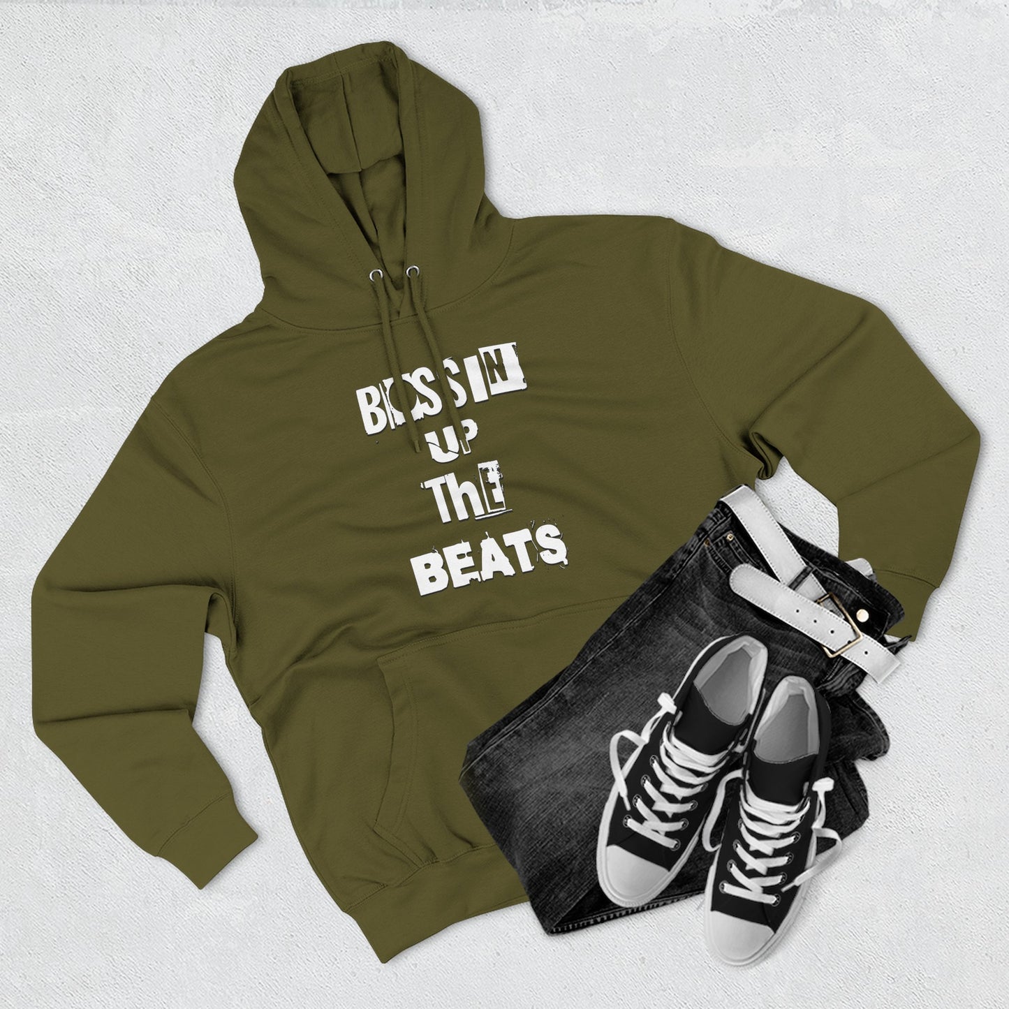 Bossin' Up The Beats Inspired Fleece Hoodie - Comfortable Music Lover's Apparel, Cozy Gift for Musicians