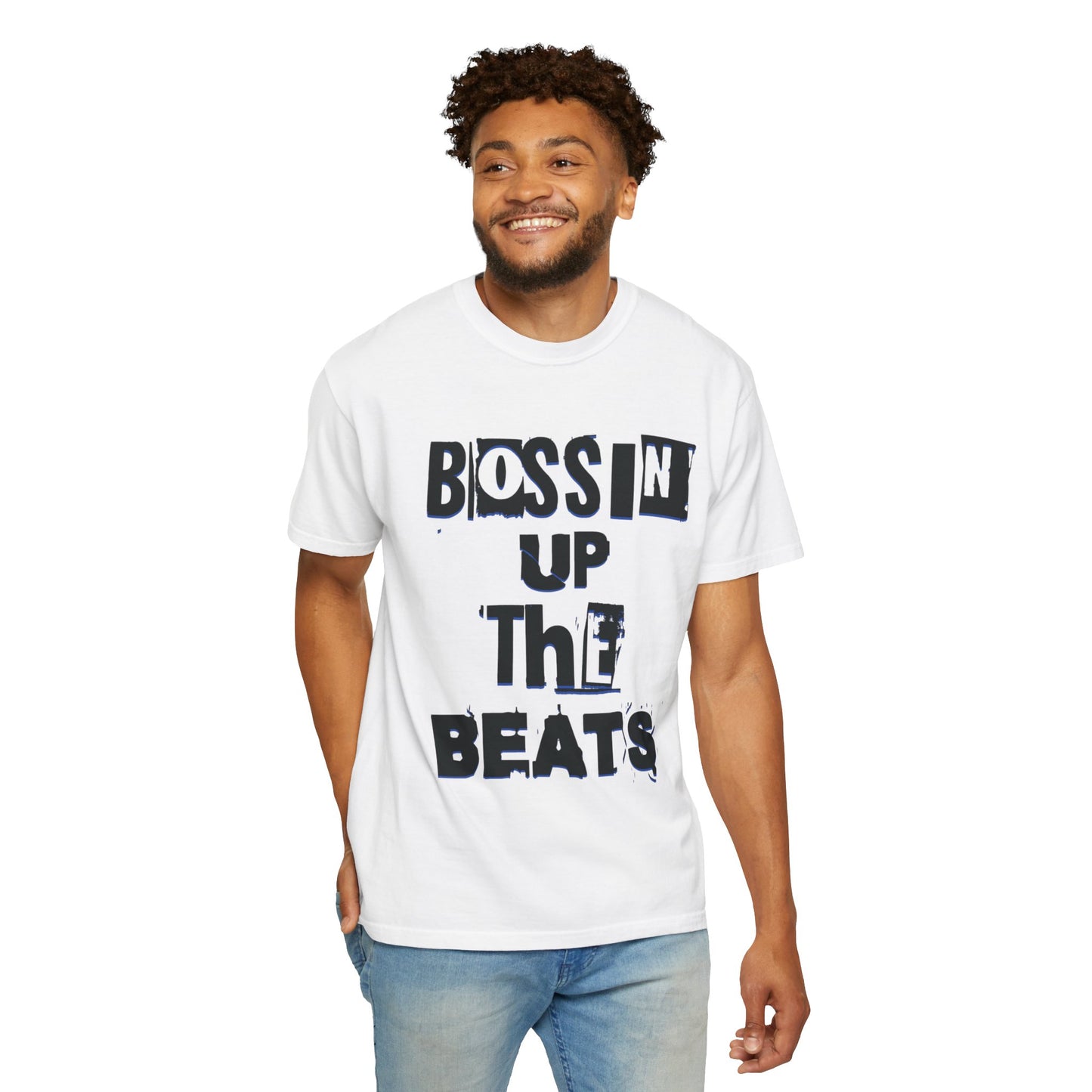 Bossin Up The Beats Unisex Garment-Dyed T-shirt