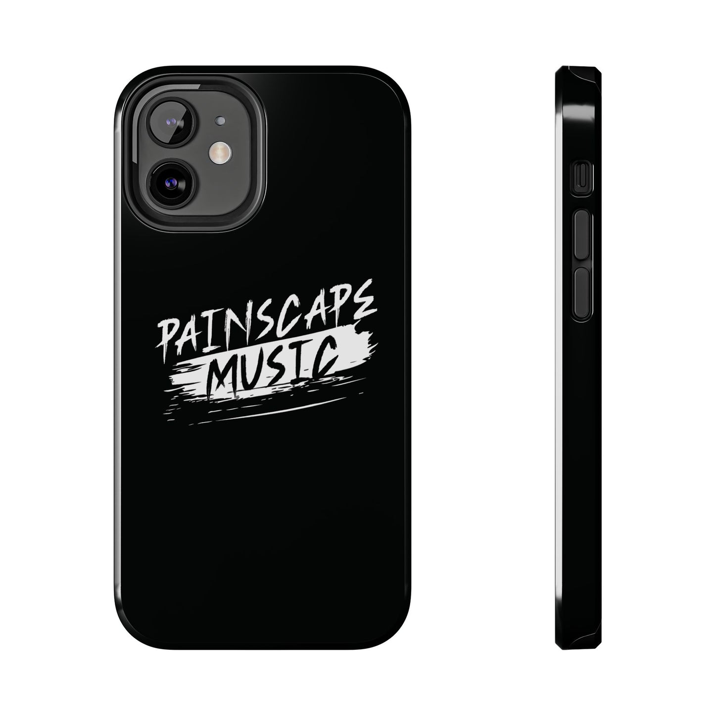 Tough Phone Case — "Painscape Music" Black Protective Phone Cover