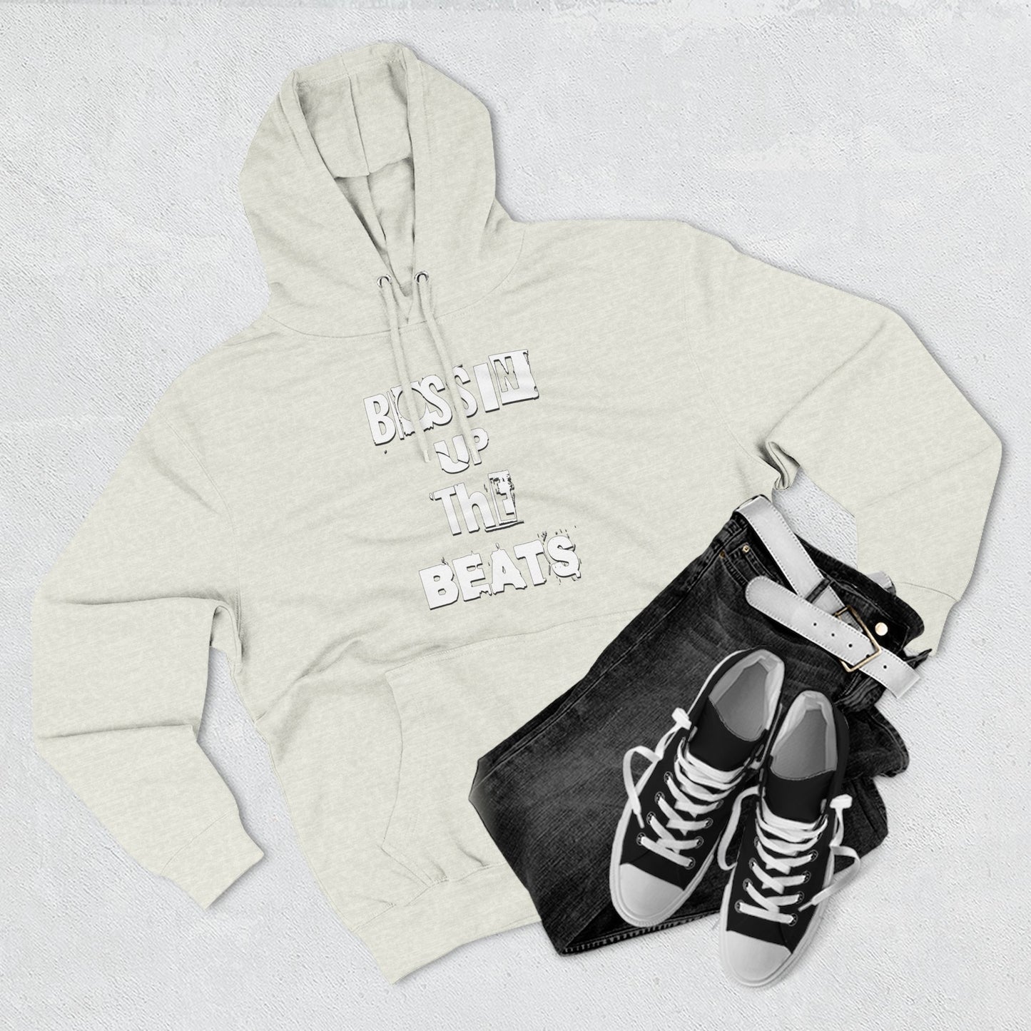 Bossin' Up The Beats Inspired Fleece Hoodie - Comfortable Music Lover's Apparel, Cozy Gift for Musicians
