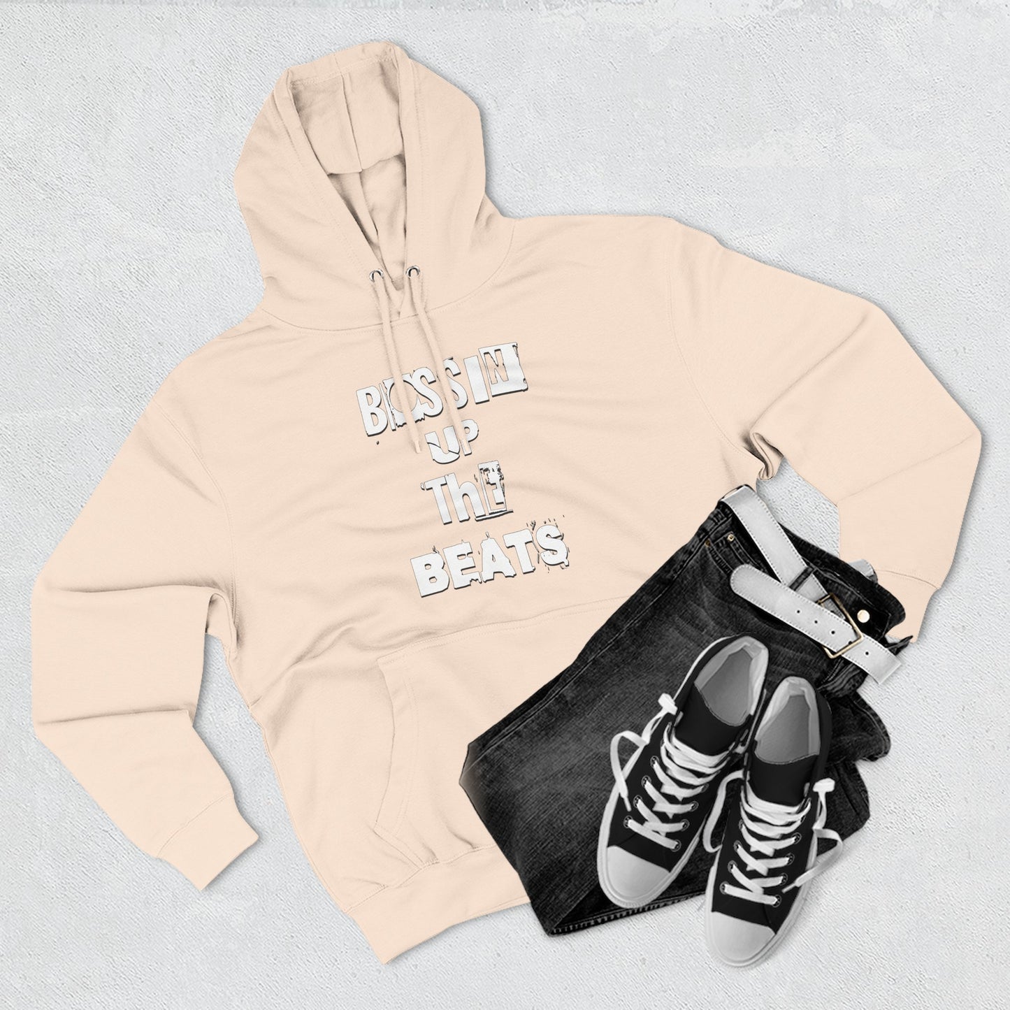 Bossin' Up The Beats Inspired Fleece Hoodie - Comfortable Music Lover's Apparel, Cozy Gift for Musicians
