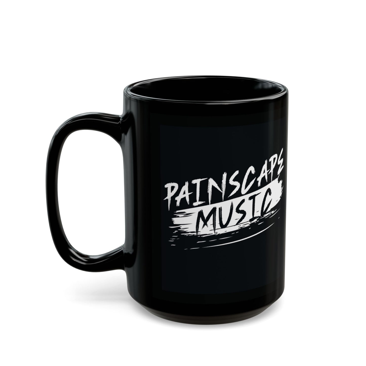 Painscape Music Black Ceramic Mug – 11oz & 15oz
