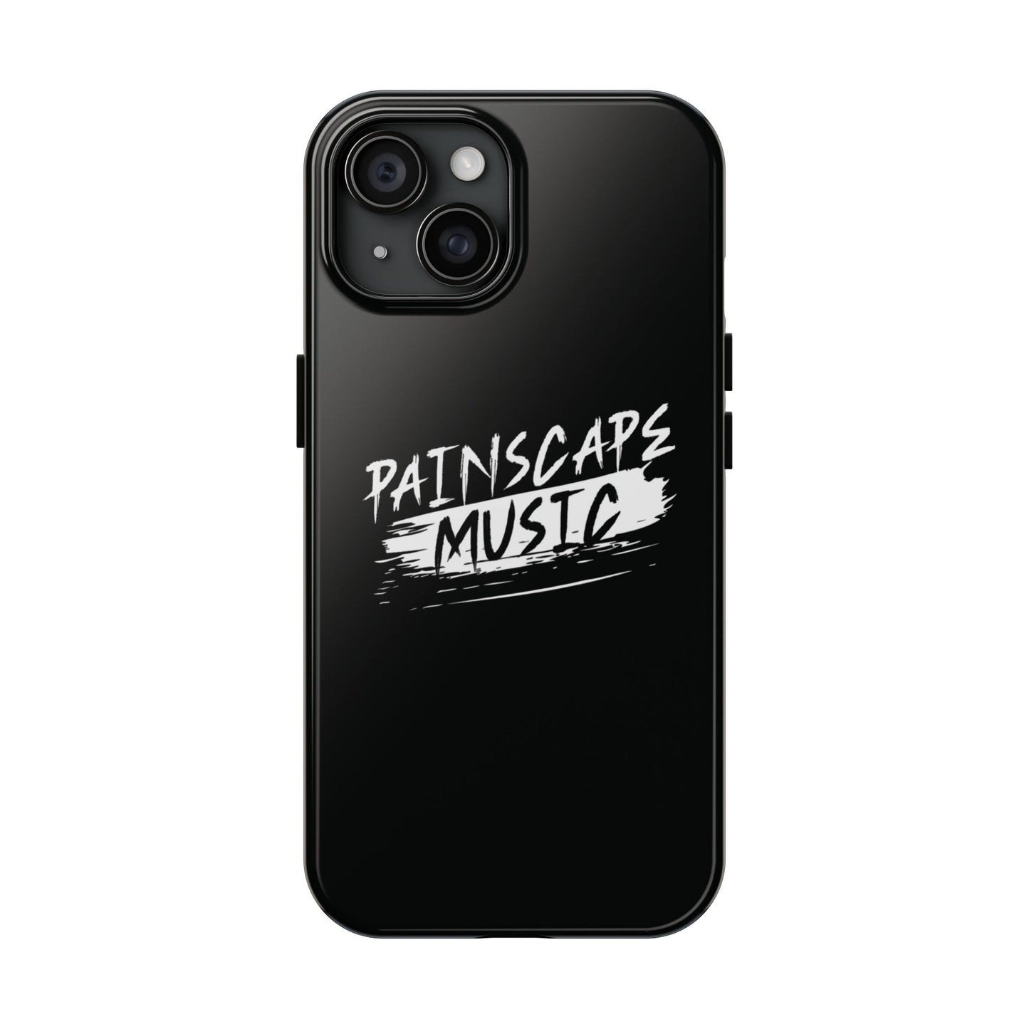 Tough Phone Case — "Painscape Music" Black Protective Phone Cover
