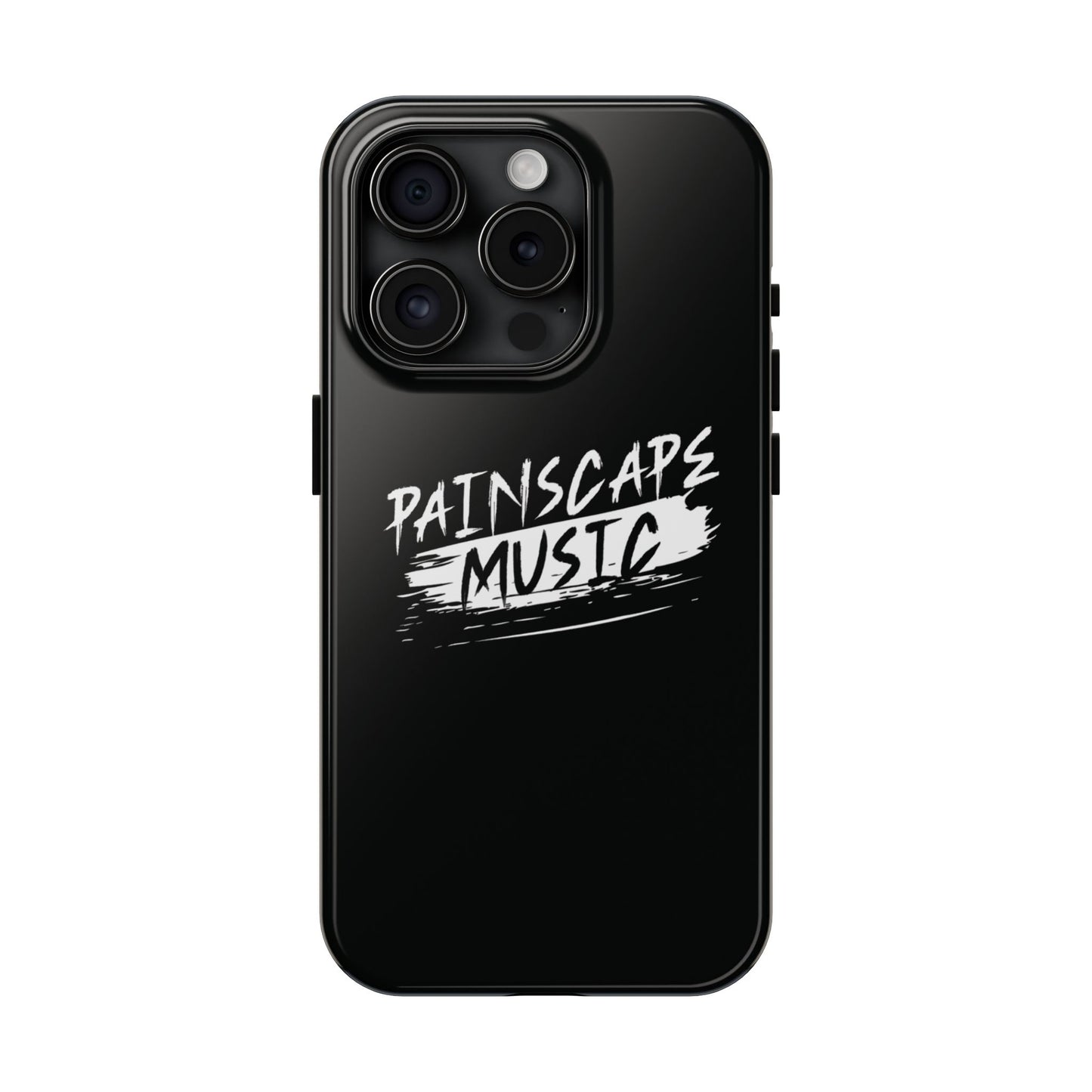 Tough Phone Case — "Painscape Music" Black Protective Phone Cover