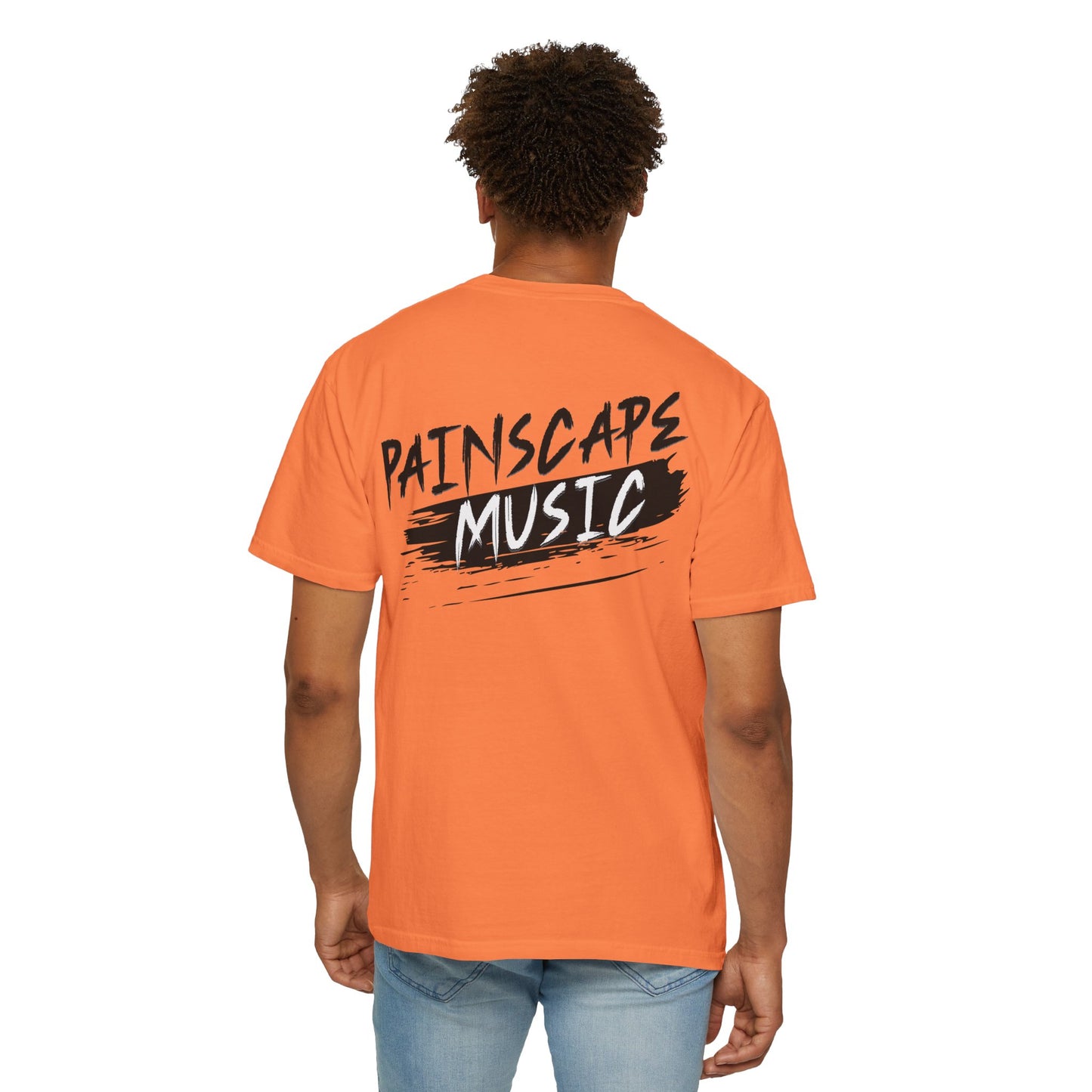 Raso En La Jungla Hookah Vibes Unisex Garment-Dyed T-Shirt, Music Lovers Tee, Chill Wear, Party Shirt, Unique Gift, Bohemian Style, Black Painscape Music Logo on back.