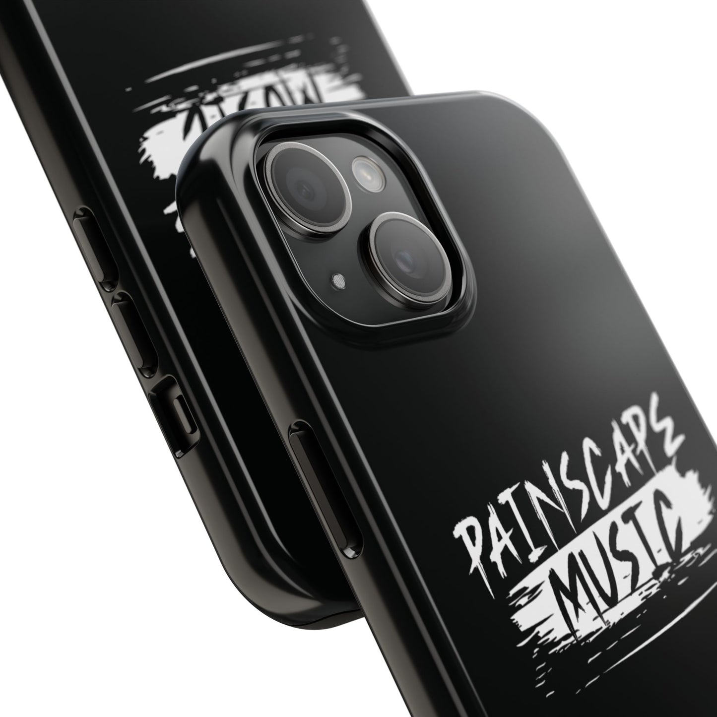 Tough Phone Case — "Painscape Music" Black Protective Phone Cover