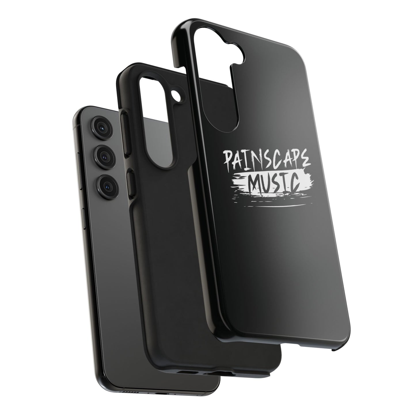 Tough Phone Case — "Painscape Music" Black Protective Phone Cover