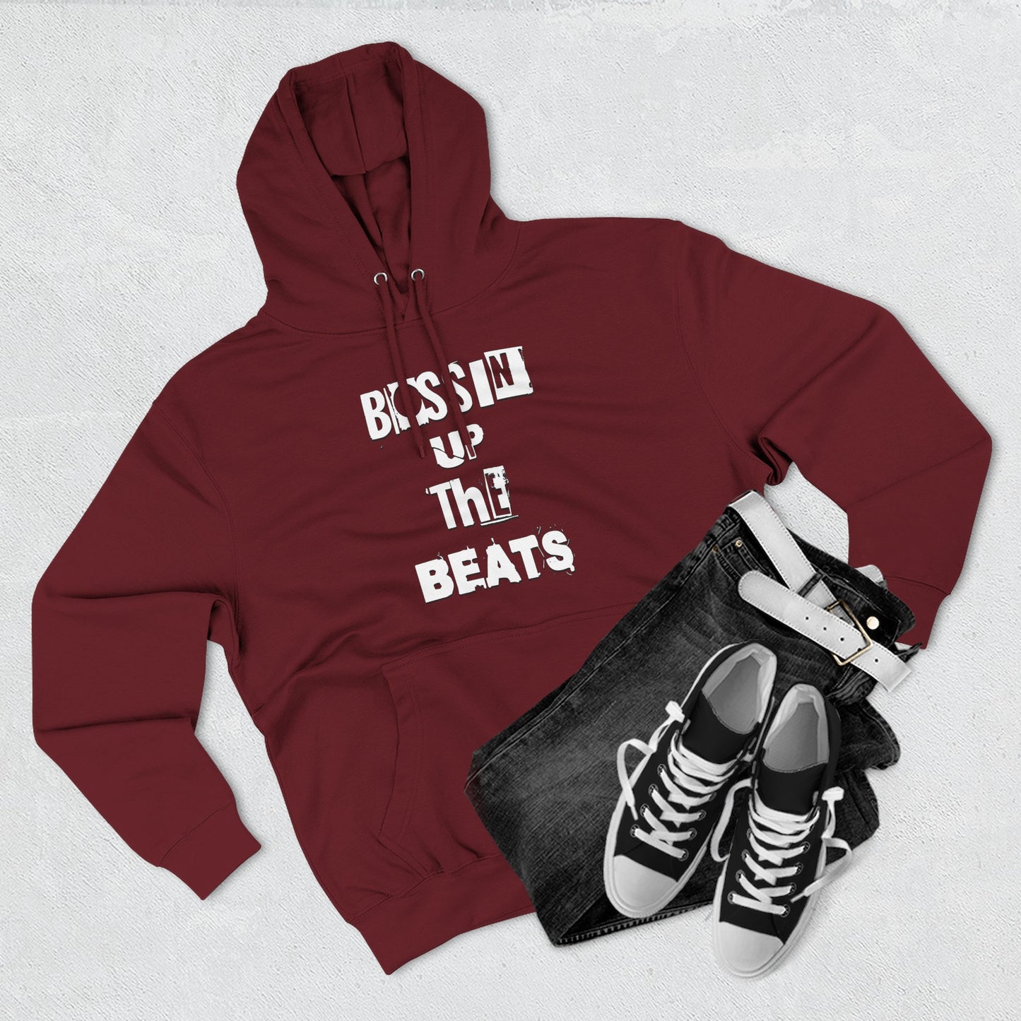 Bossin' Up The Beats Inspired Fleece Hoodie - Comfortable Music Lover's Apparel, Cozy Gift for Musicians