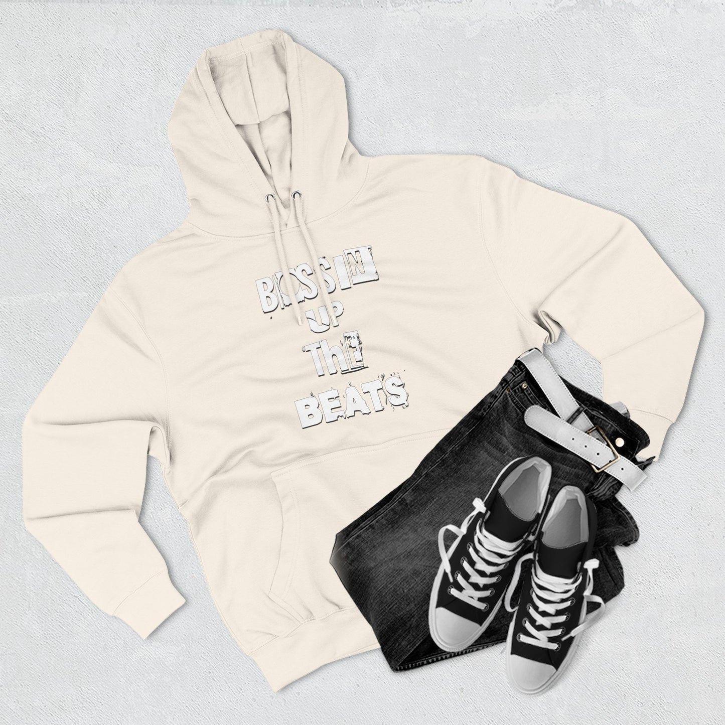 Bossin' Up The Beats Inspired Fleece Hoodie - Comfortable Music Lover's Apparel, Cozy Gift for Musicians