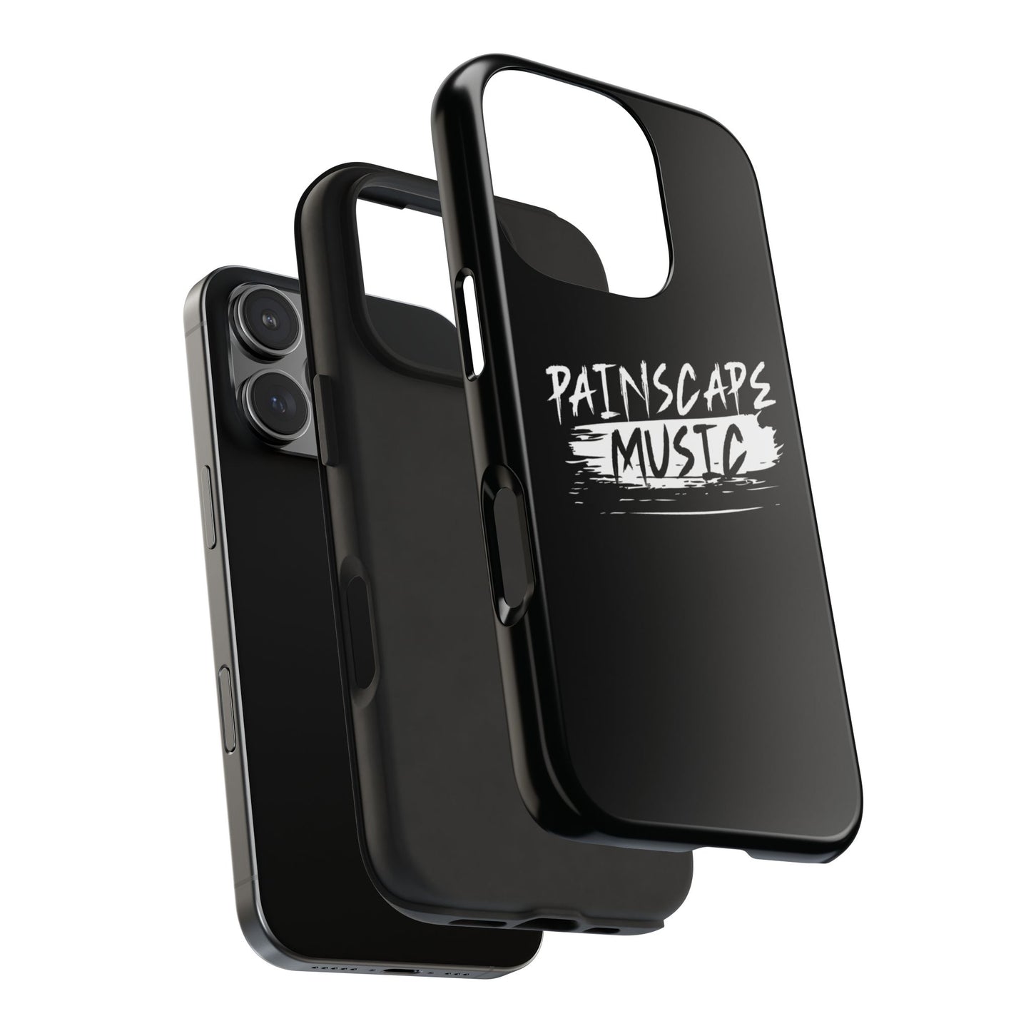 Tough Phone Case — "Painscape Music" Black Protective Phone Cover