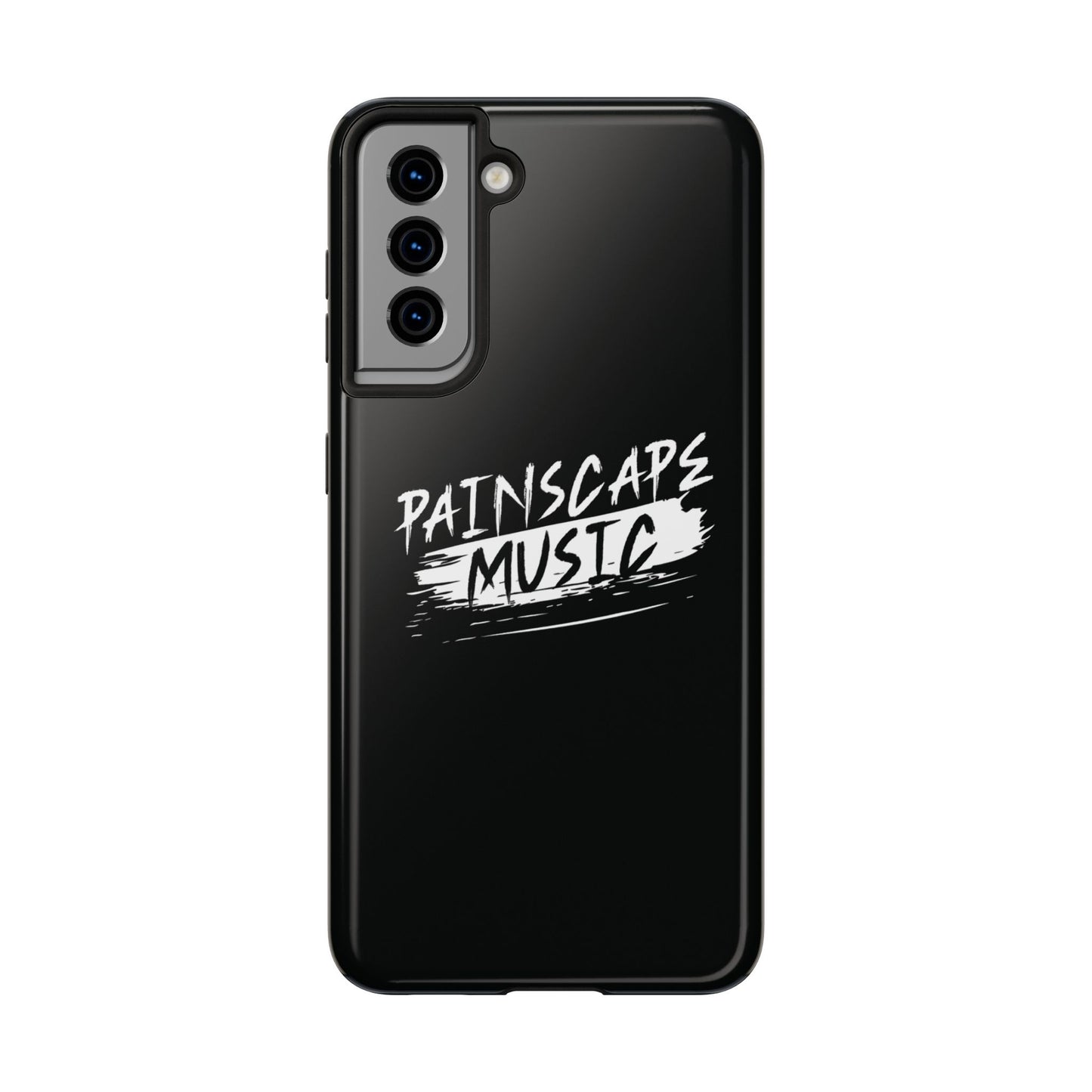 Tough Phone Case — "Painscape Music" Black Protective Phone Cover