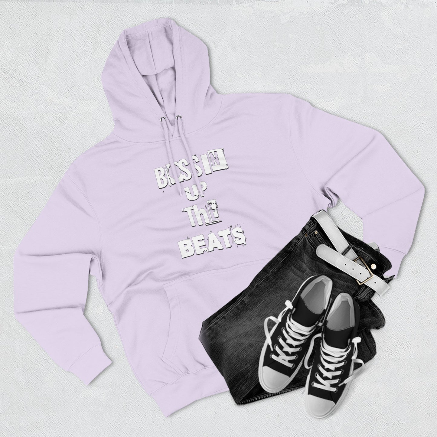 Bossin' Up The Beats Inspired Fleece Hoodie - Comfortable Music Lover's Apparel, Cozy Gift for Musicians