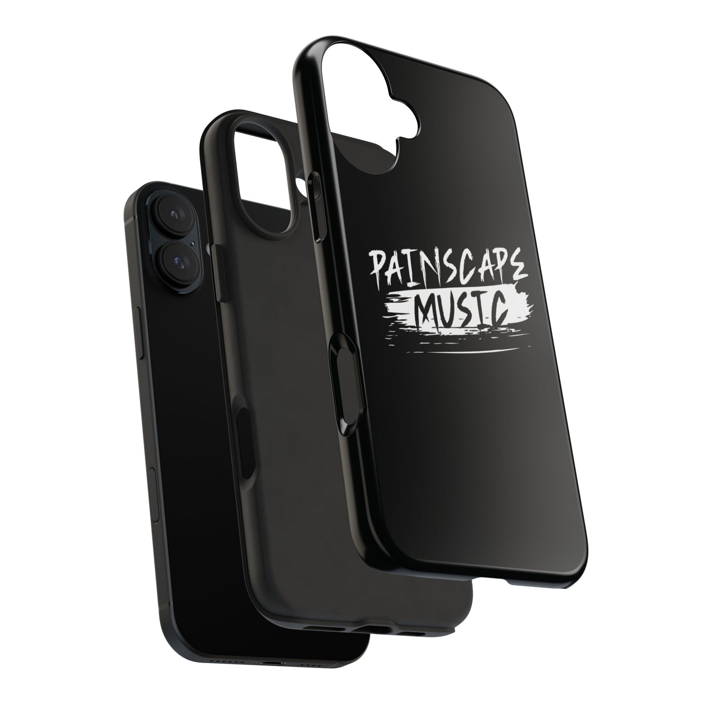 Tough Phone Case — "Painscape Music" Black Protective Phone Cover