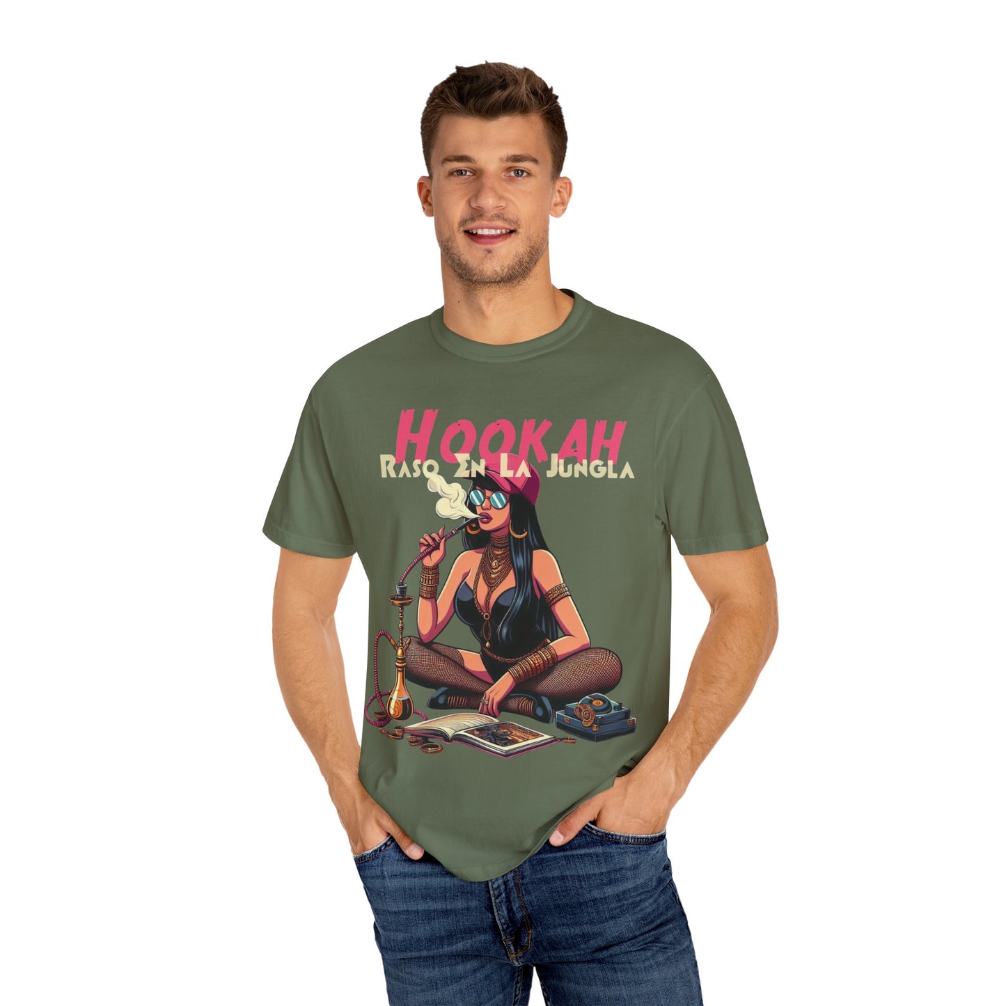 Raso En La Jungla Hookah Vibrant Graphic Tee for Hookah Lovers, Unisex Casual Shirt, Unique Gift, Summer Vibes, Trendy Style