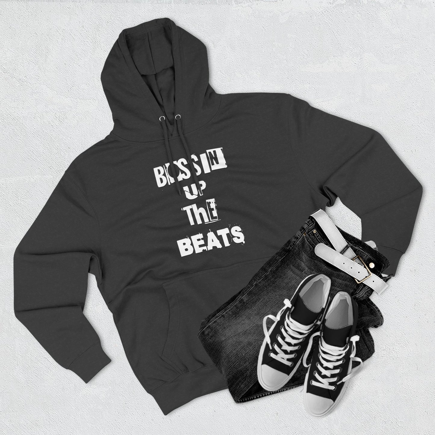Bossin' Up The Beats Inspired Fleece Hoodie - Comfortable Music Lover's Apparel, Cozy Gift for Musicians