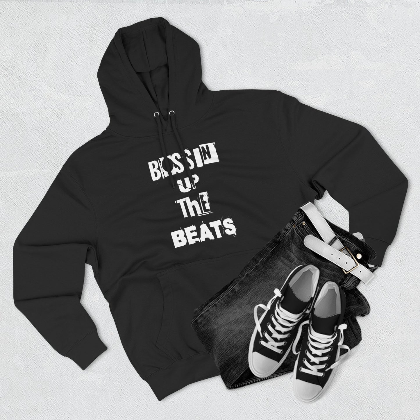 Bossin' Up The Beats Inspired Fleece Hoodie - Comfortable Music Lover's Apparel, Cozy Gift for Musicians