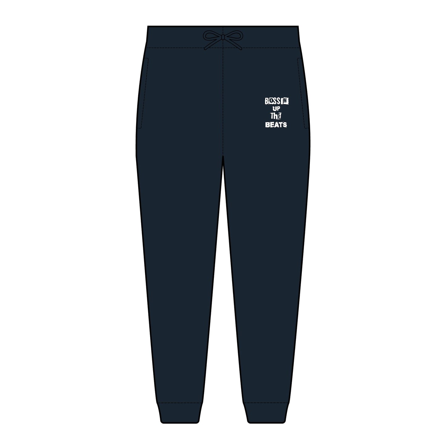 Bossin Up The Beats Casual Joggers with Motivational Embroidery | Perfect for Athletes, Gifts for Fitness Lovers, Women's and Men's Lounge Wear