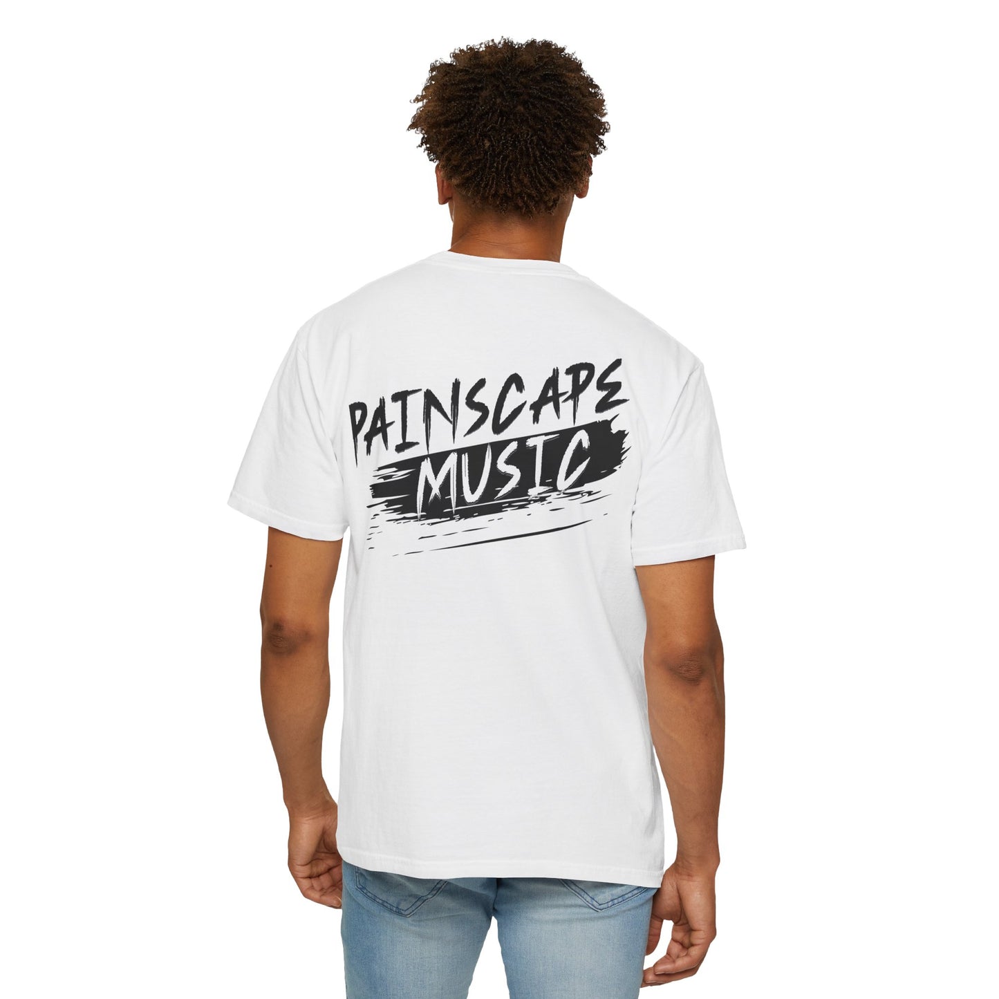 Raso En La Jungla Hookah Vibes Unisex Garment-Dyed T-Shirt, Music Lovers Tee, Chill Wear, Party Shirt, Unique Gift, Bohemian Style, Black Painscape Music Logo on back.